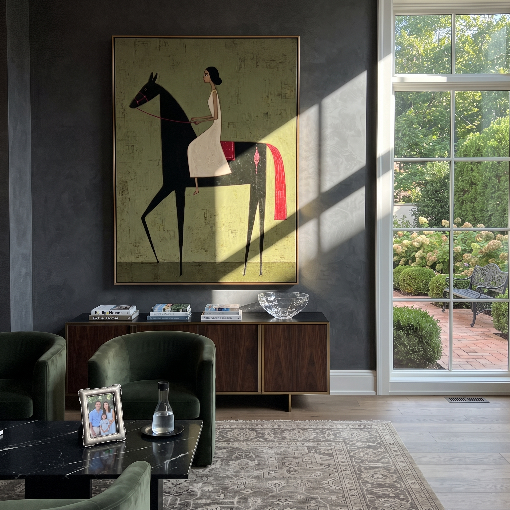 Ivory Dress Rides Night displayed in a layered residential setting