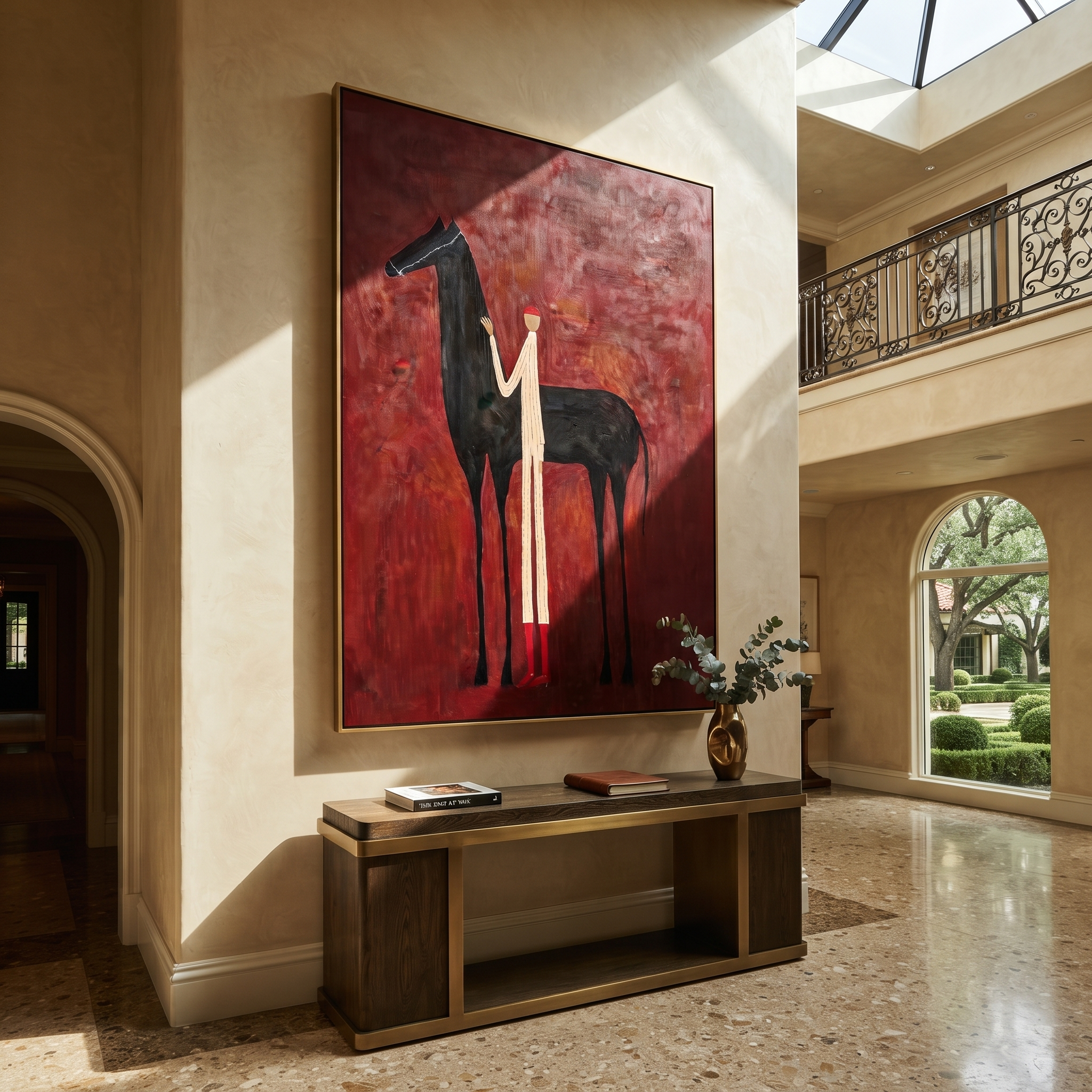 Wine Raised beside Midnight displayed in a collected contemporary interior