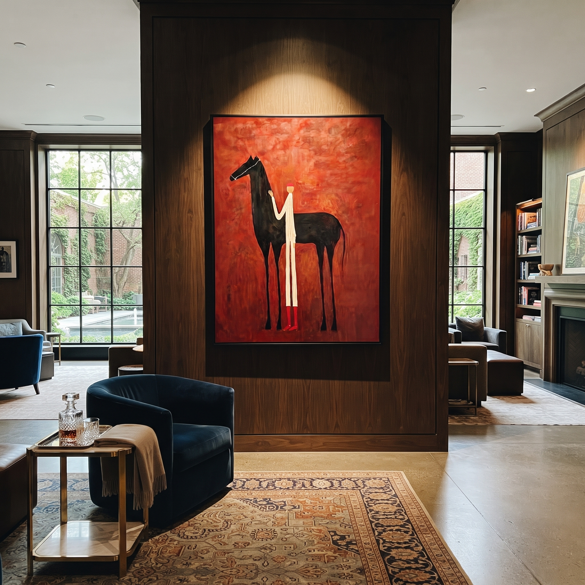Wine Raised beside Midnight displayed in a layered residential setting