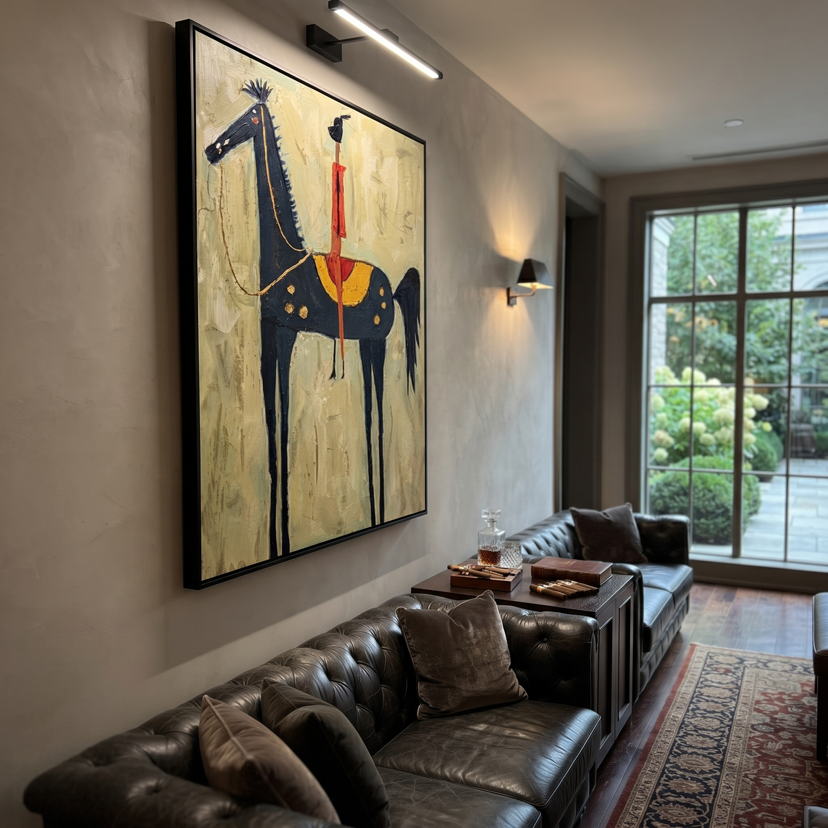 Scarlet Rider Crowns Midnight presented as a colorful interior focal point