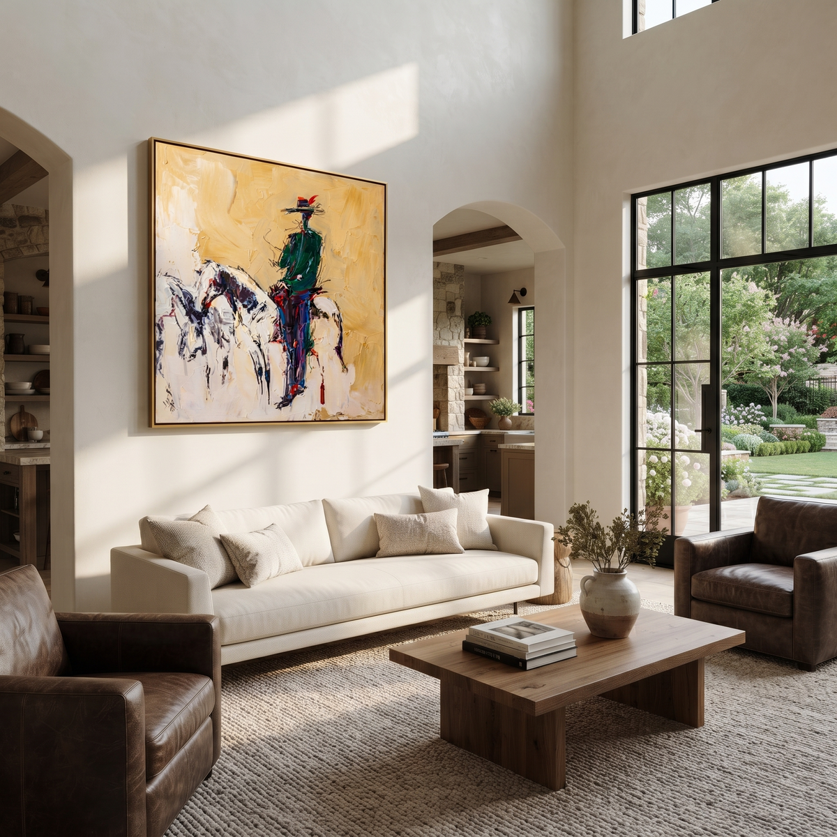 Green Rider Dissolves Light styled with warm modern furnishings