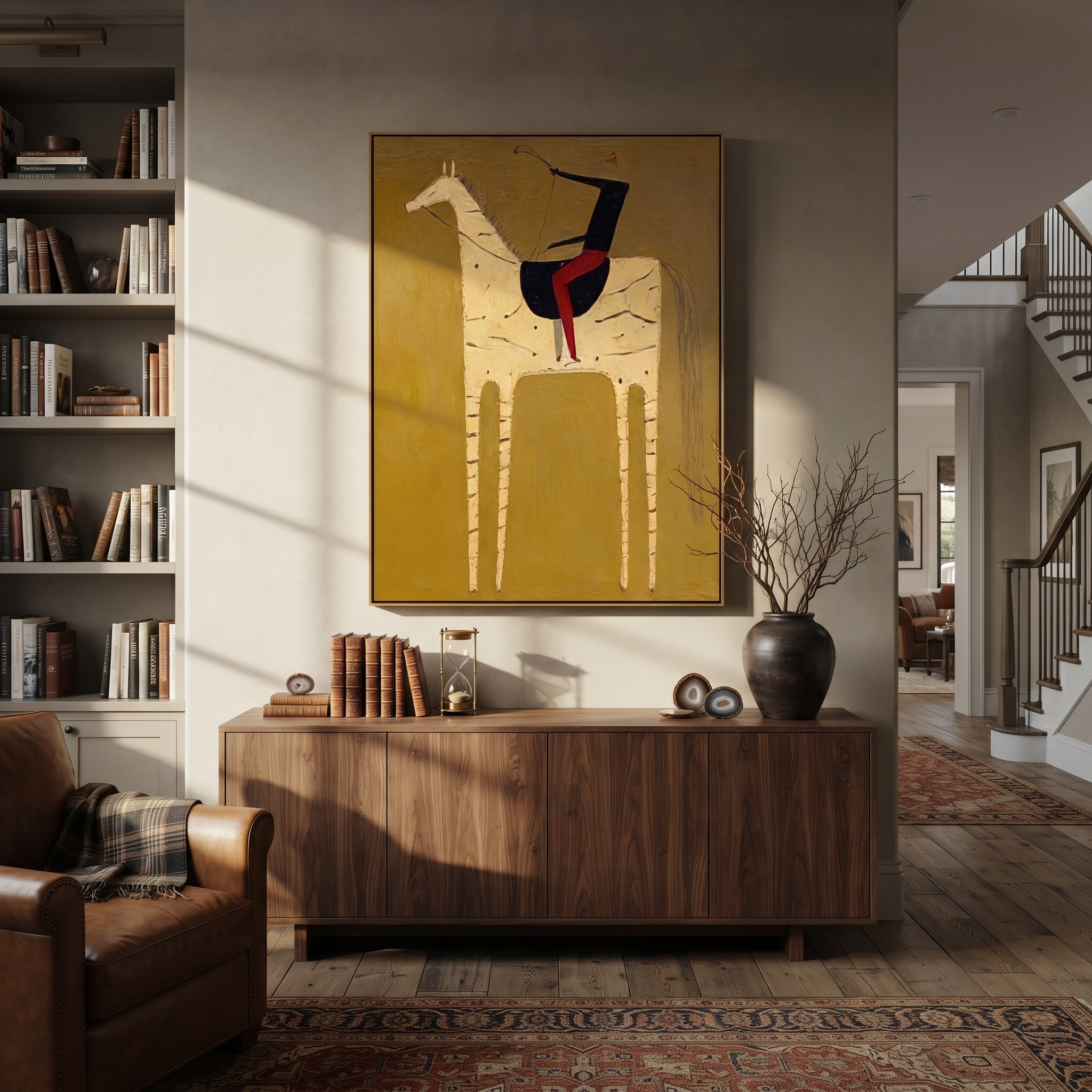 Archer Rides Ivory Tower styled with wood, linen, and modern decor