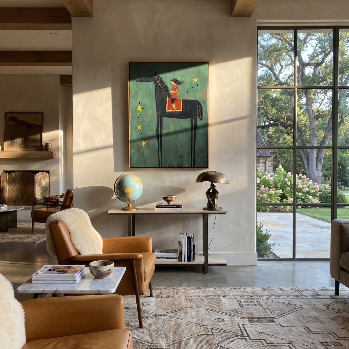 Red Rider Follows Stars presented as a colorful interior focal point