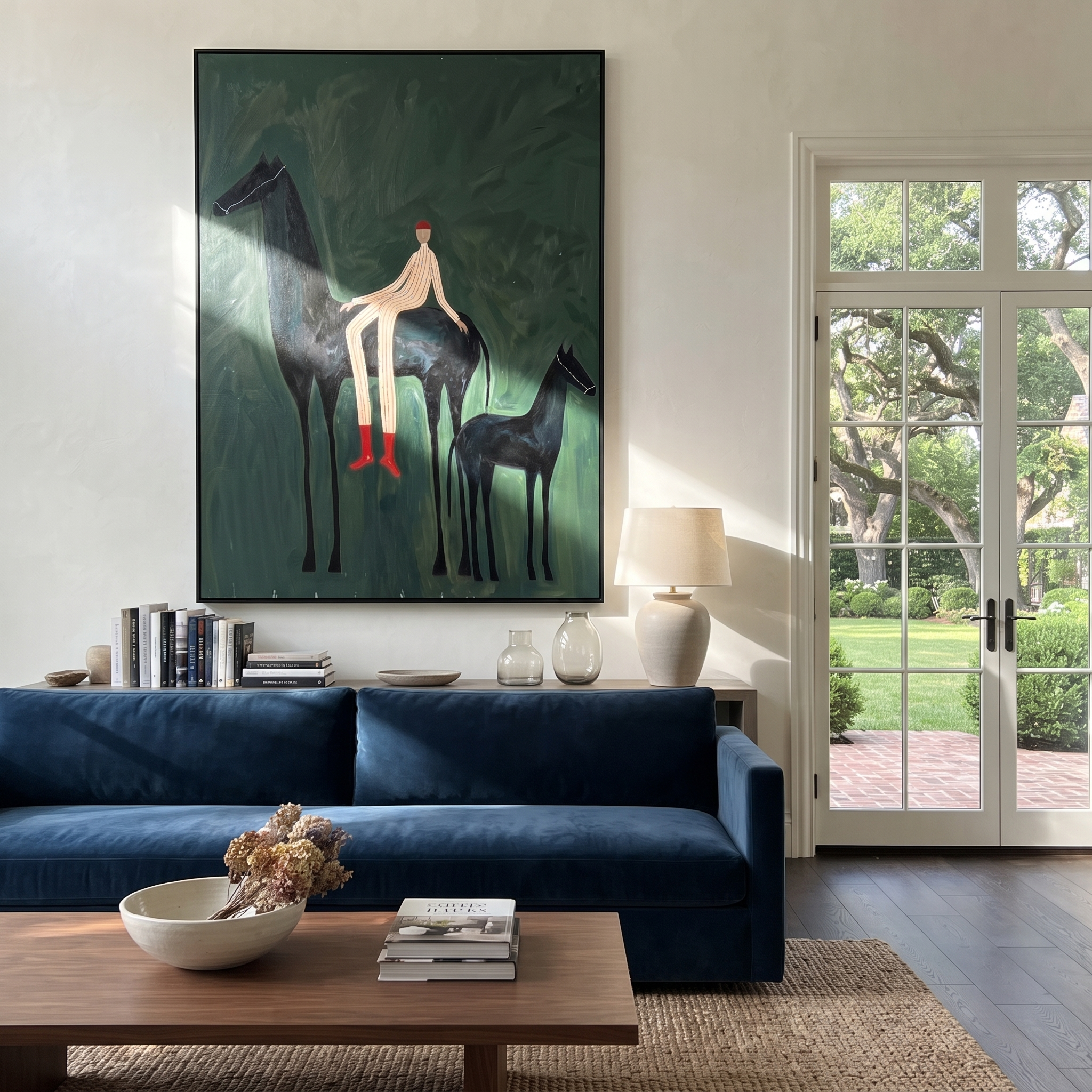 Red Boots Watch Foal displayed in a collected contemporary interior
