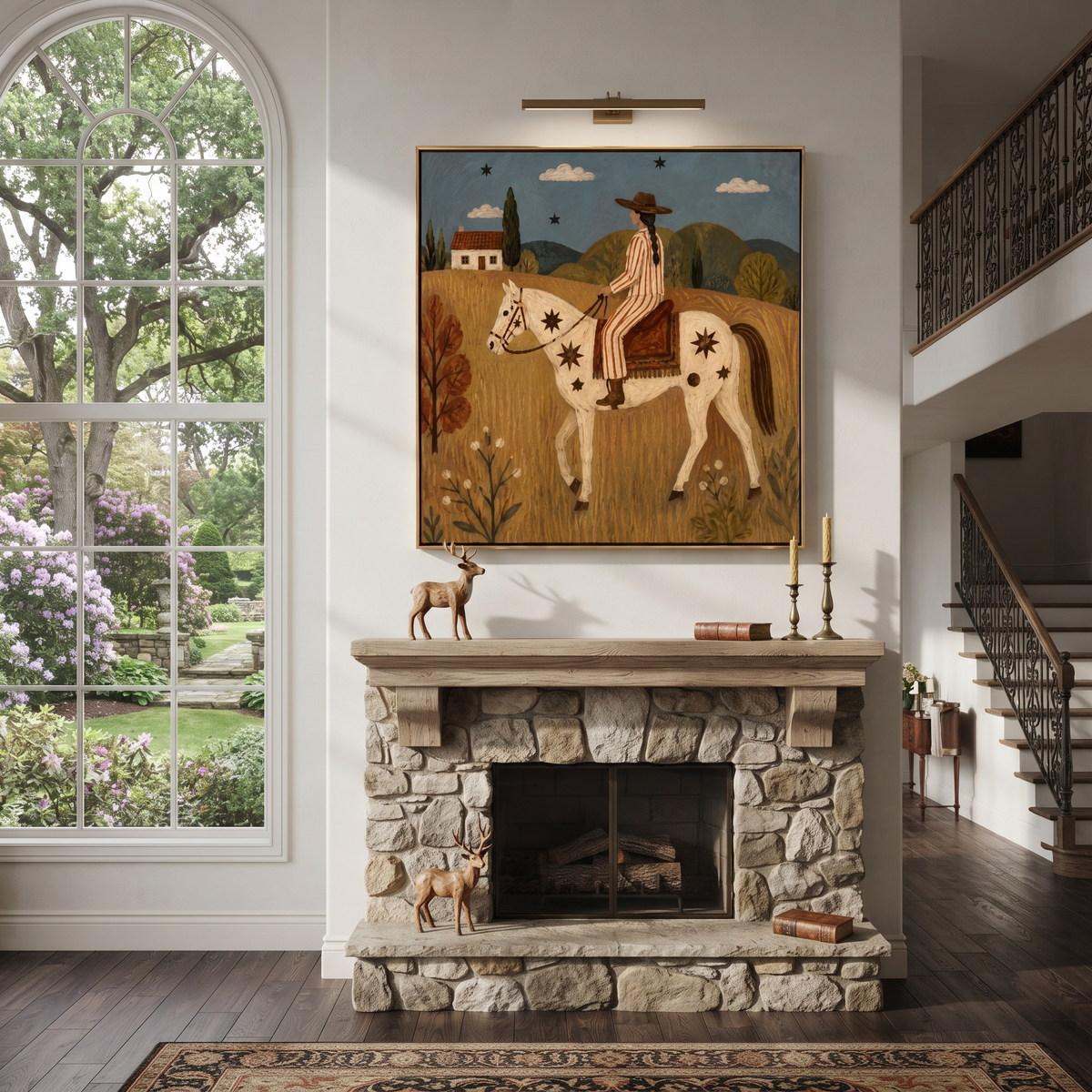 Starred Horse Carries Home styled with wood, linen, and modern decor