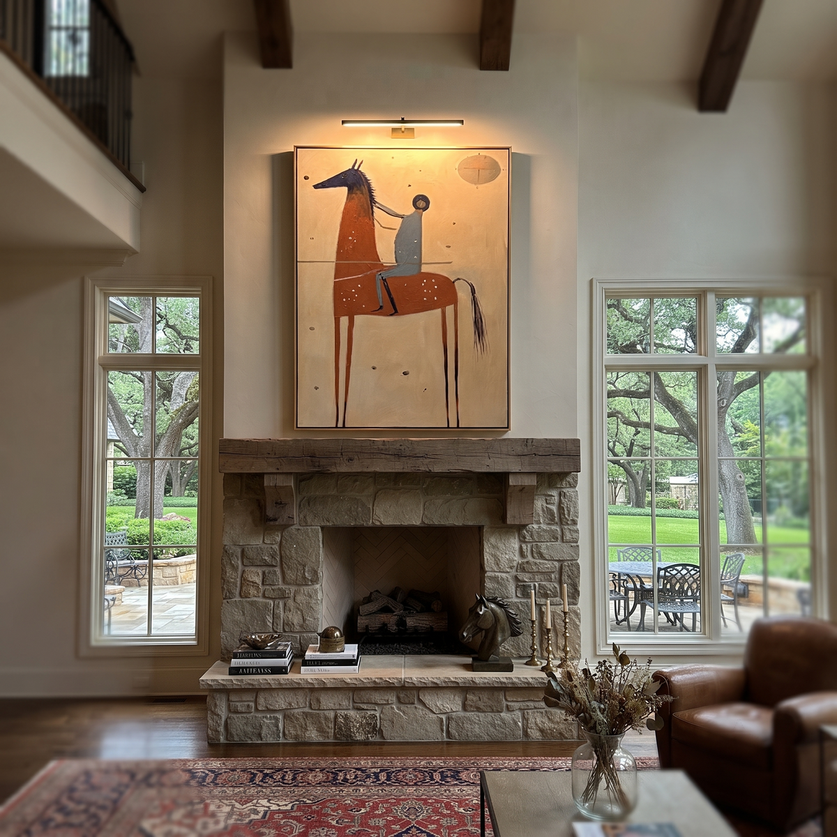 Blue Rider Draws Orbit styled with warm modern furnishings
