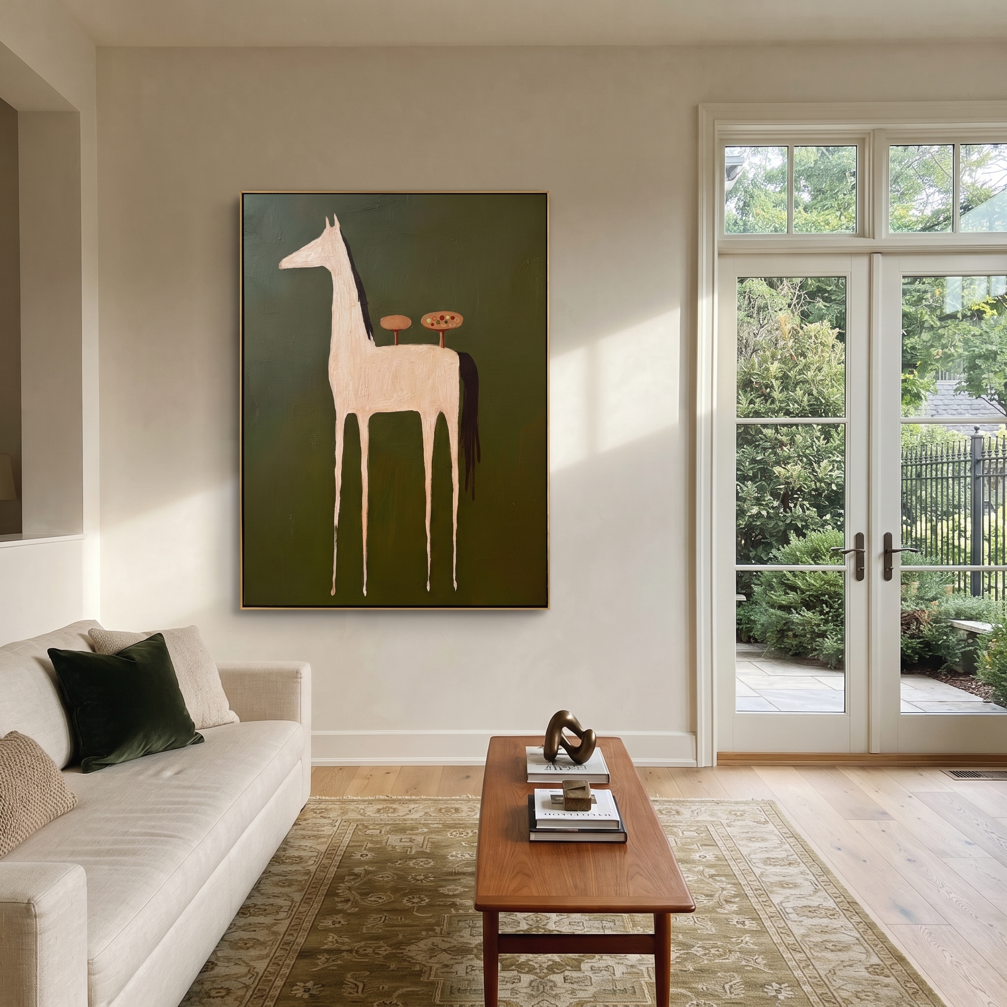 Two Mushrooms Ride Ivory styled with warm modern furnishings
