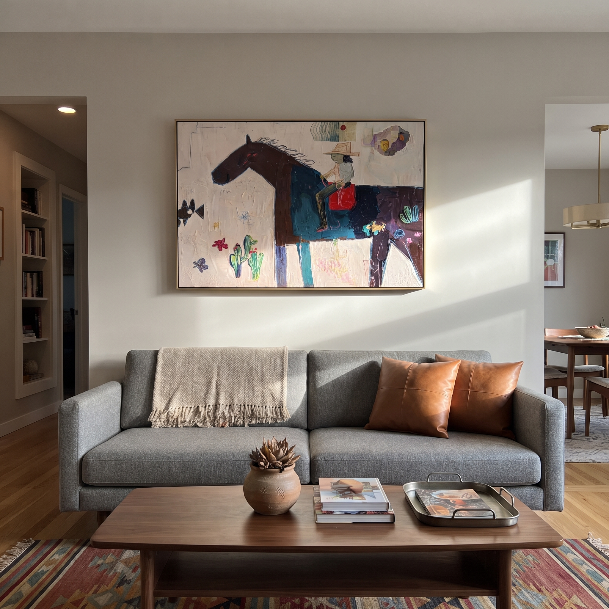 Painted Horse Carries Garden styled with warm modern furnishings