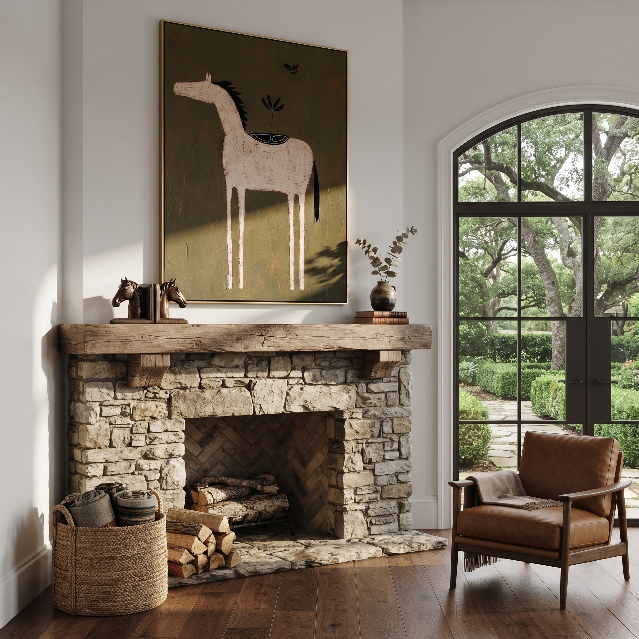 Black Bird Watches Ivory displayed in a collected contemporary interior