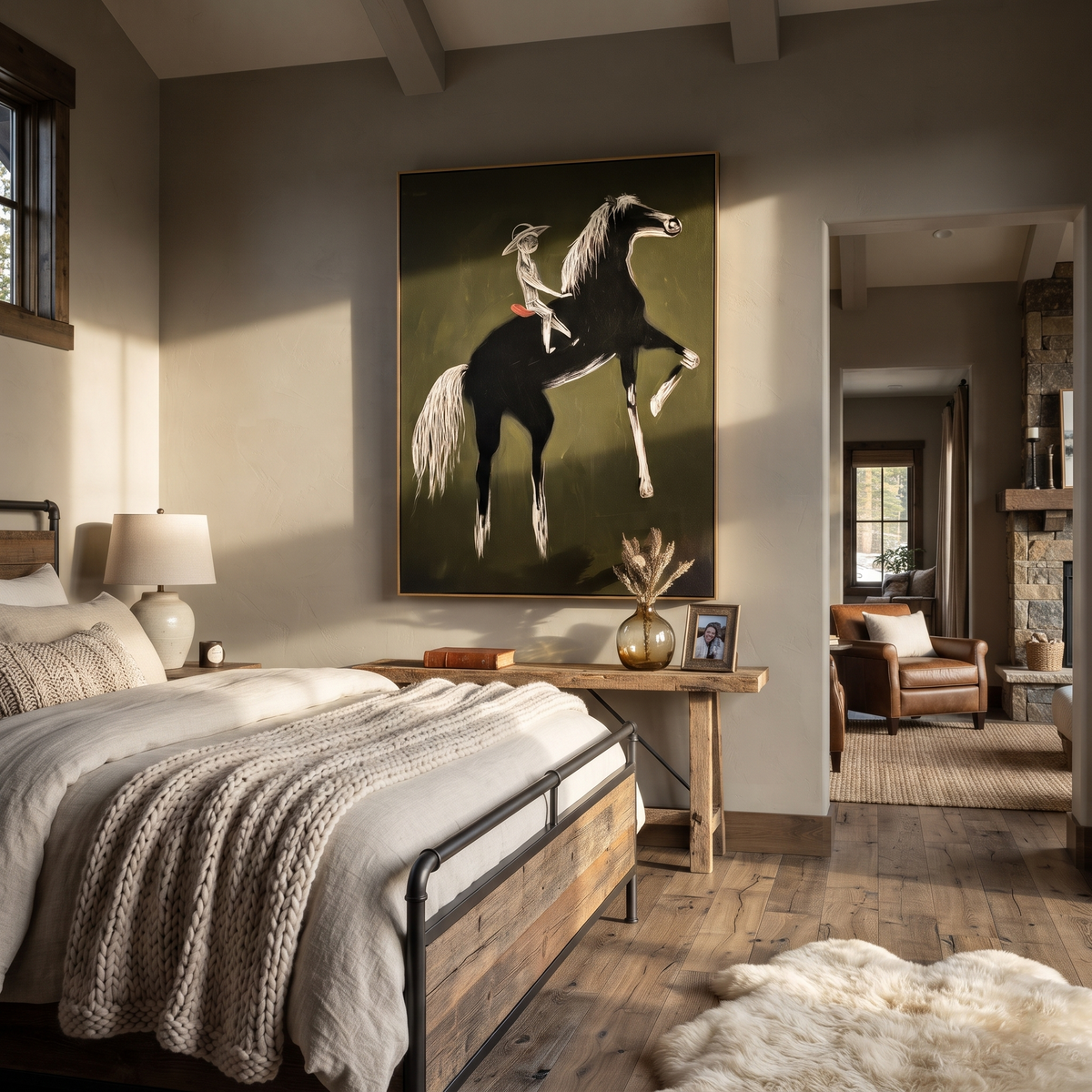 White Lines Ride Thunder styled with warm modern furnishings