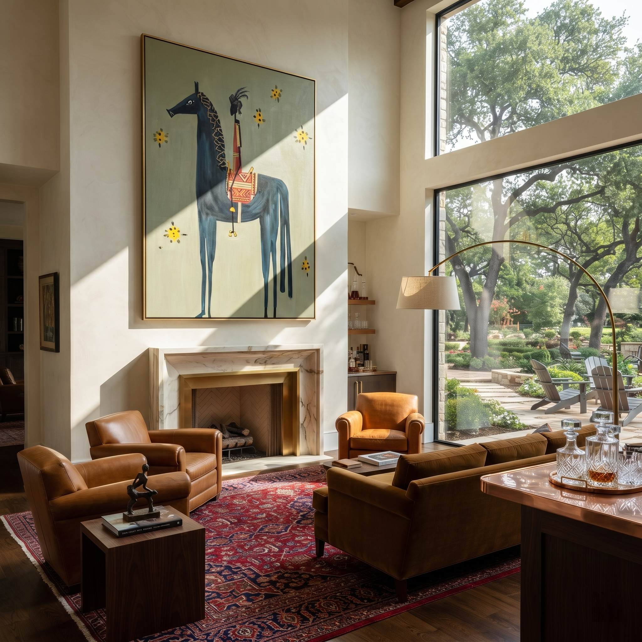 Sunflowers Follow Tall Rider presented as a colorful interior focal point