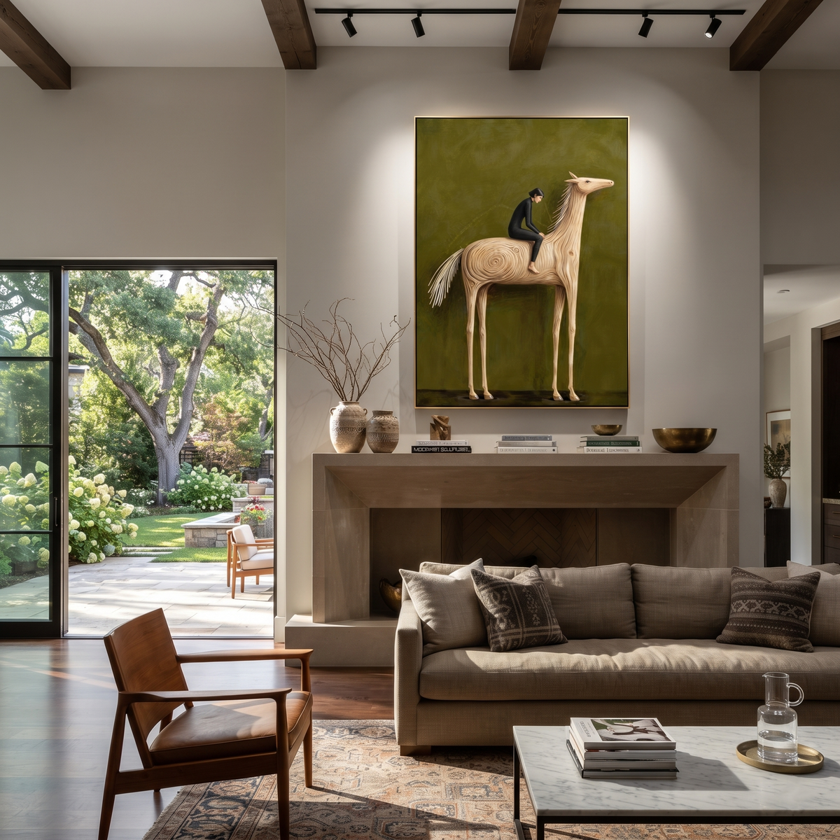 Black Rider Rides Ivory styled with warm modern furnishings
