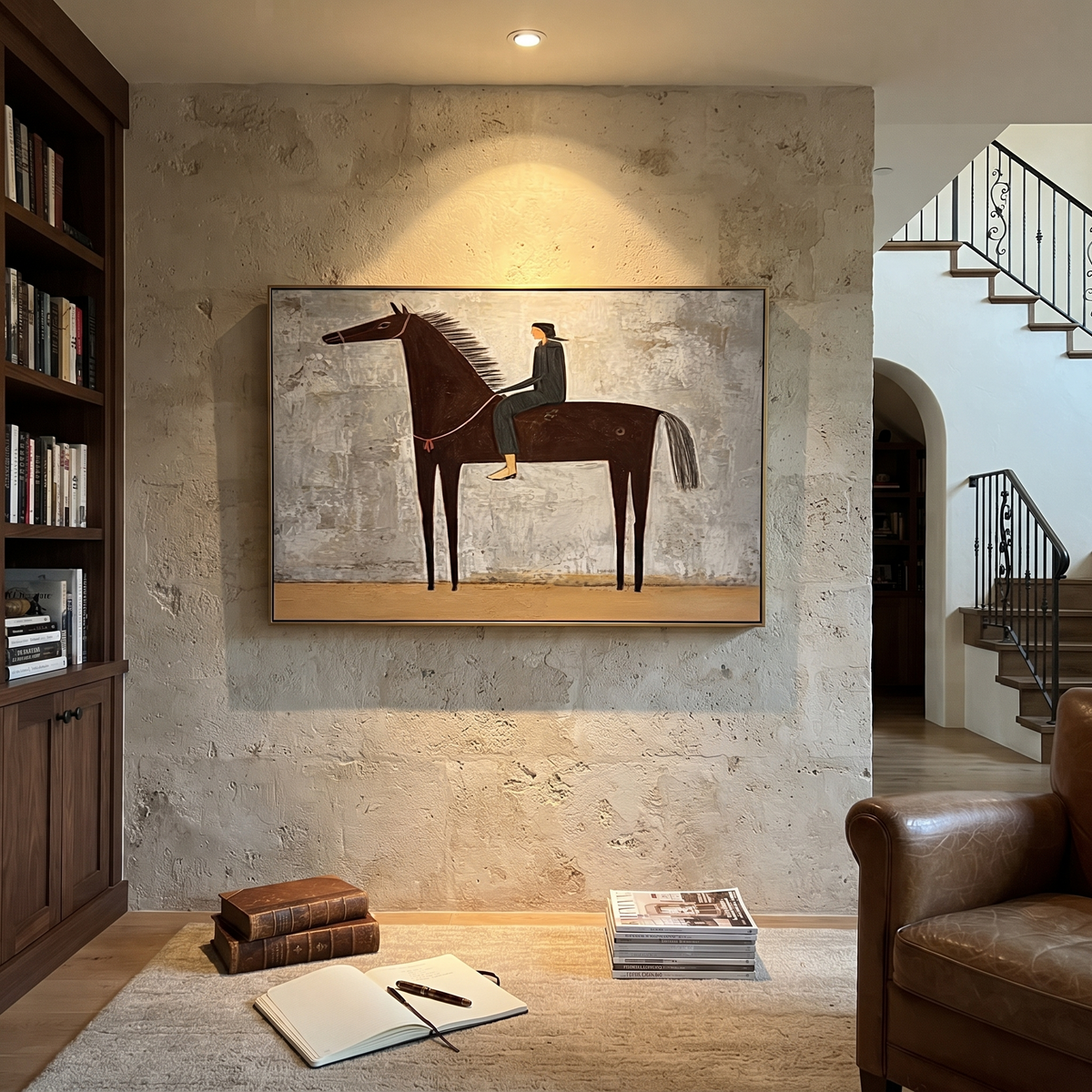 Quiet Rider Holds Gray displayed in a layered residential setting