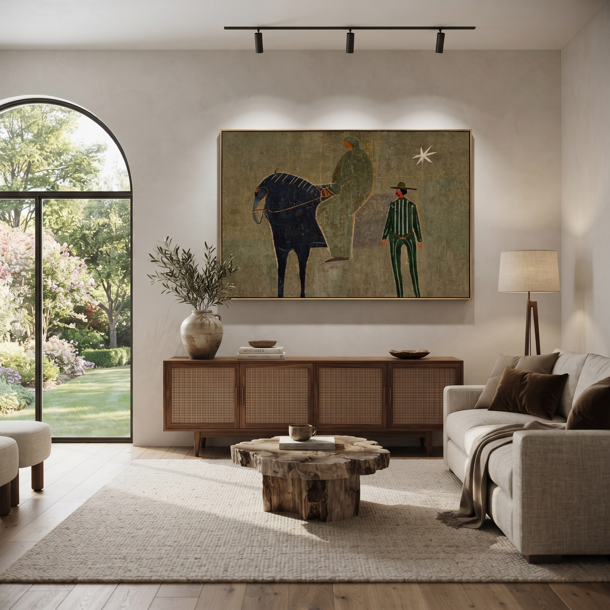 Handler Waits beneath Star displayed in a collected contemporary interior