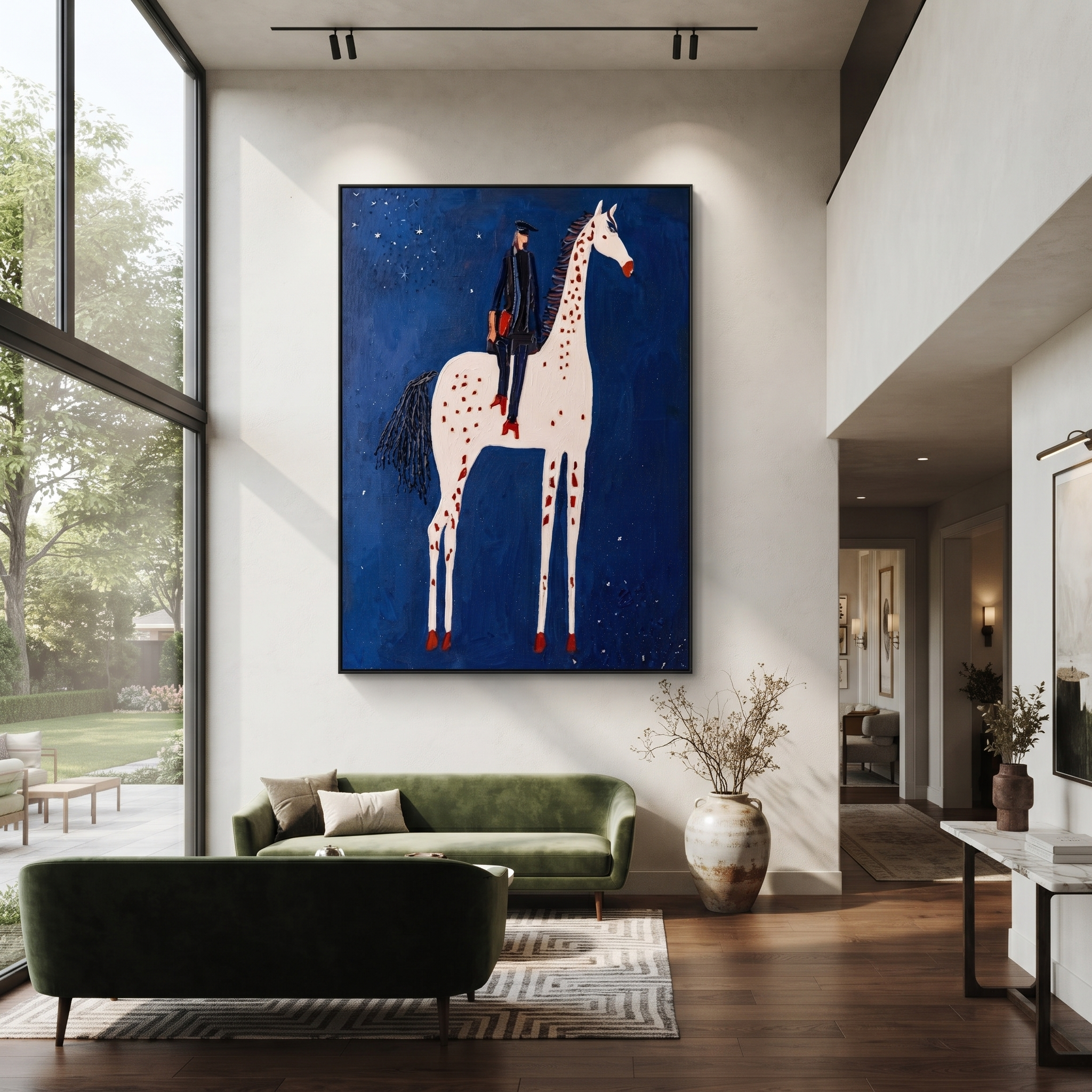 White Spots Pierce Night styled with warm modern furnishings