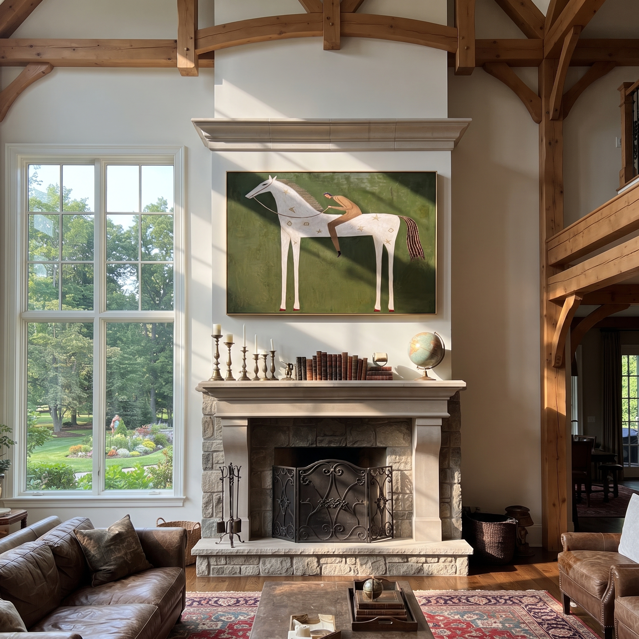 Reclining Figure Trusts Ivory displayed in a collected contemporary interior