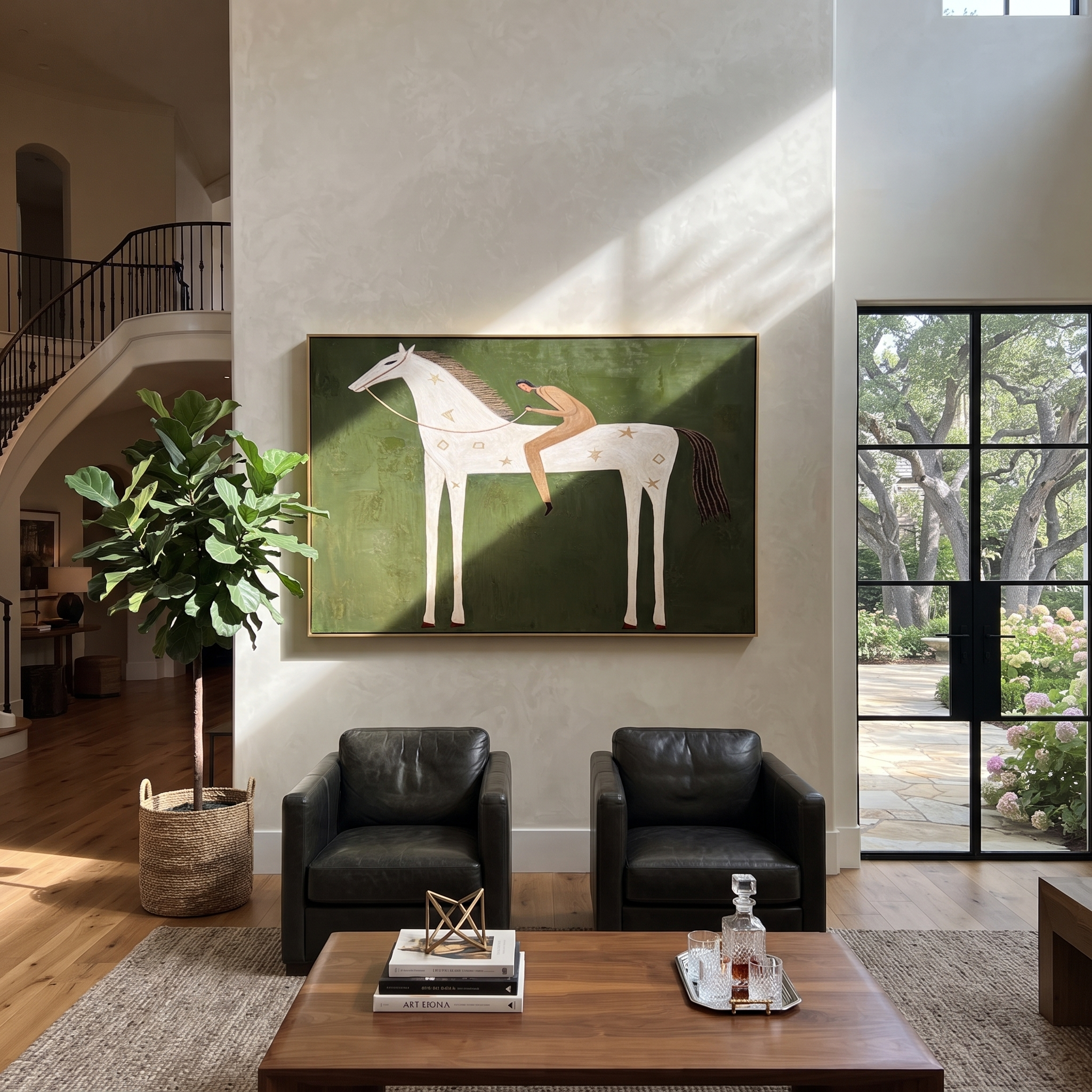 Reclining Figure Trusts Ivory displayed in a layered residential setting