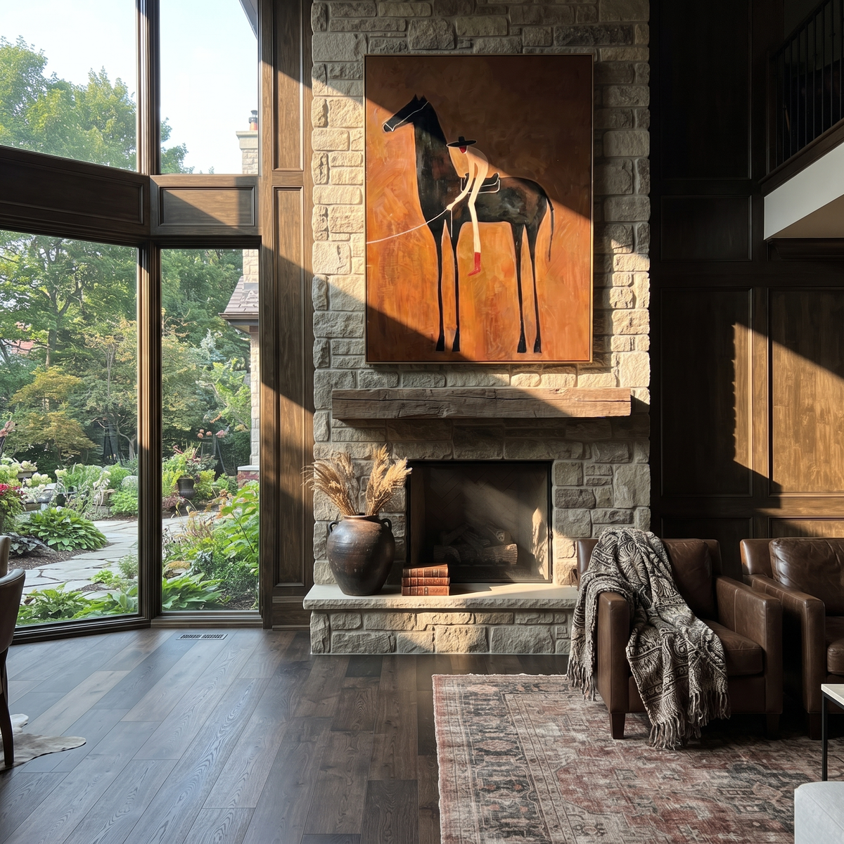 Bent Rider Hears Midnight presented as a colorful interior focal point