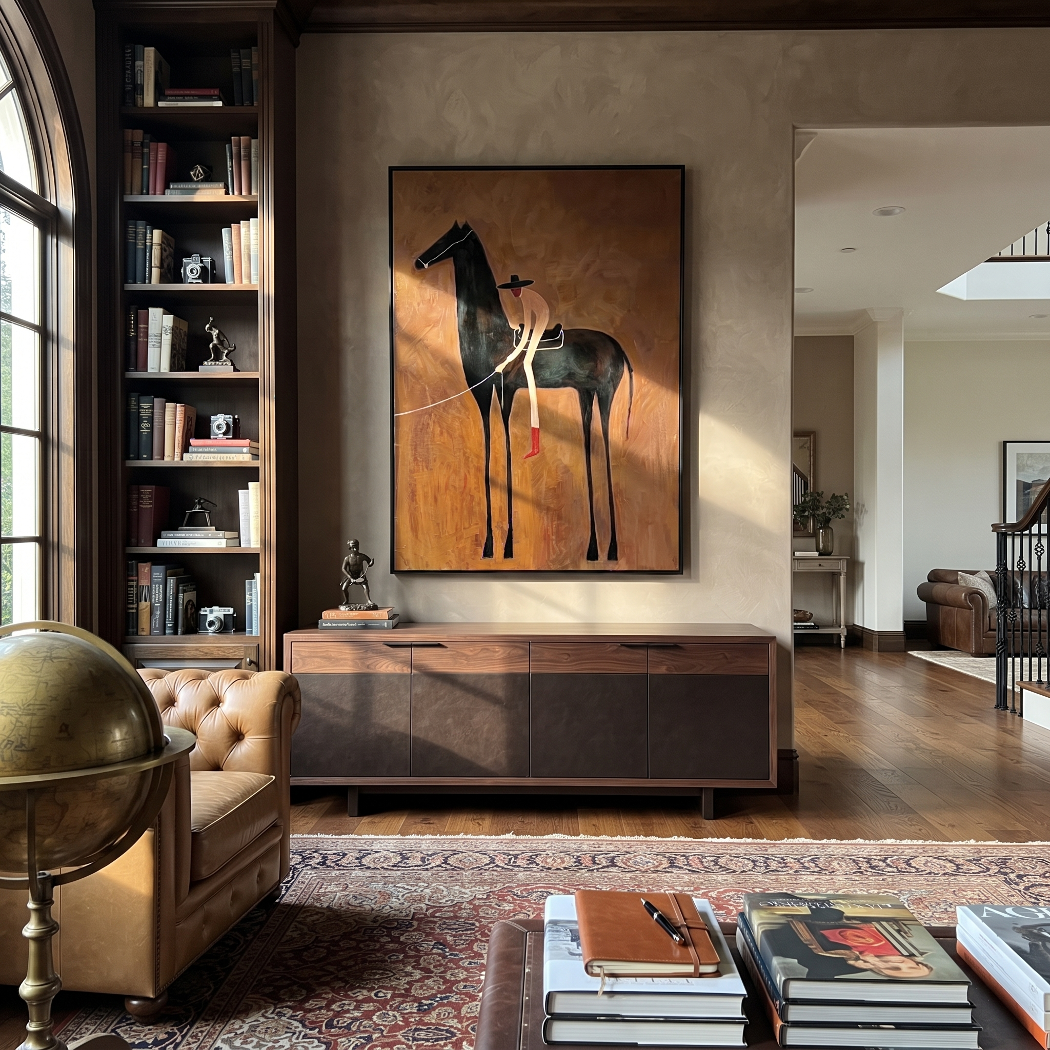 Bent Rider Hears Midnight displayed in a layered residential setting