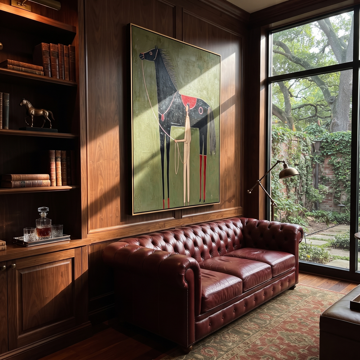 Pale Handler beneath Midnight presented as a colorful interior focal point