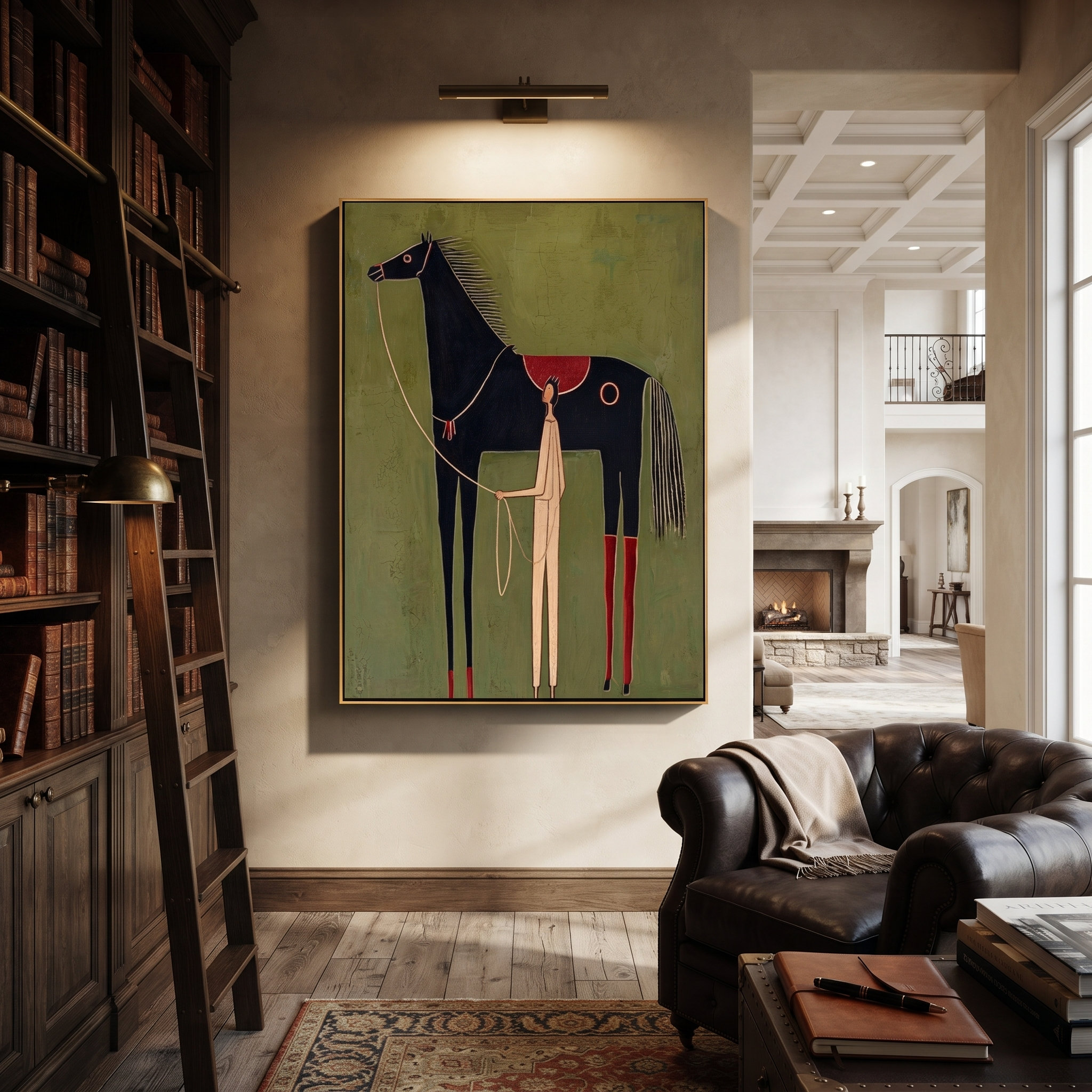 Pale Handler beneath Midnight displayed in a layered residential setting