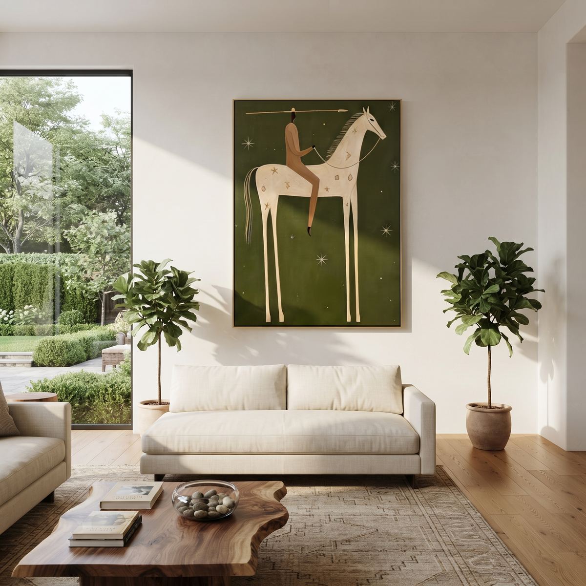 White Horse Walks Starlight styled with warm modern furnishings