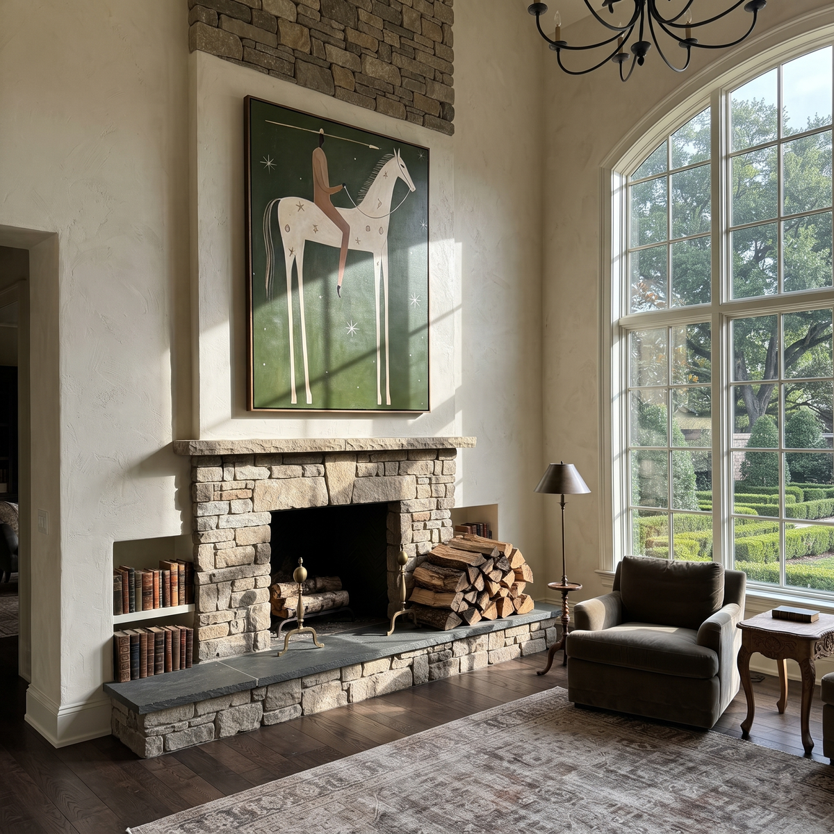 White Horse Walks Starlight presented as a colorful interior focal point