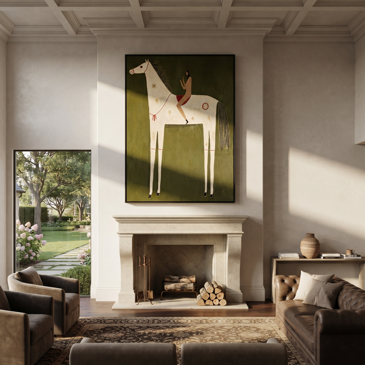 Rust Rider Meets Ivory styled with warm modern furnishings