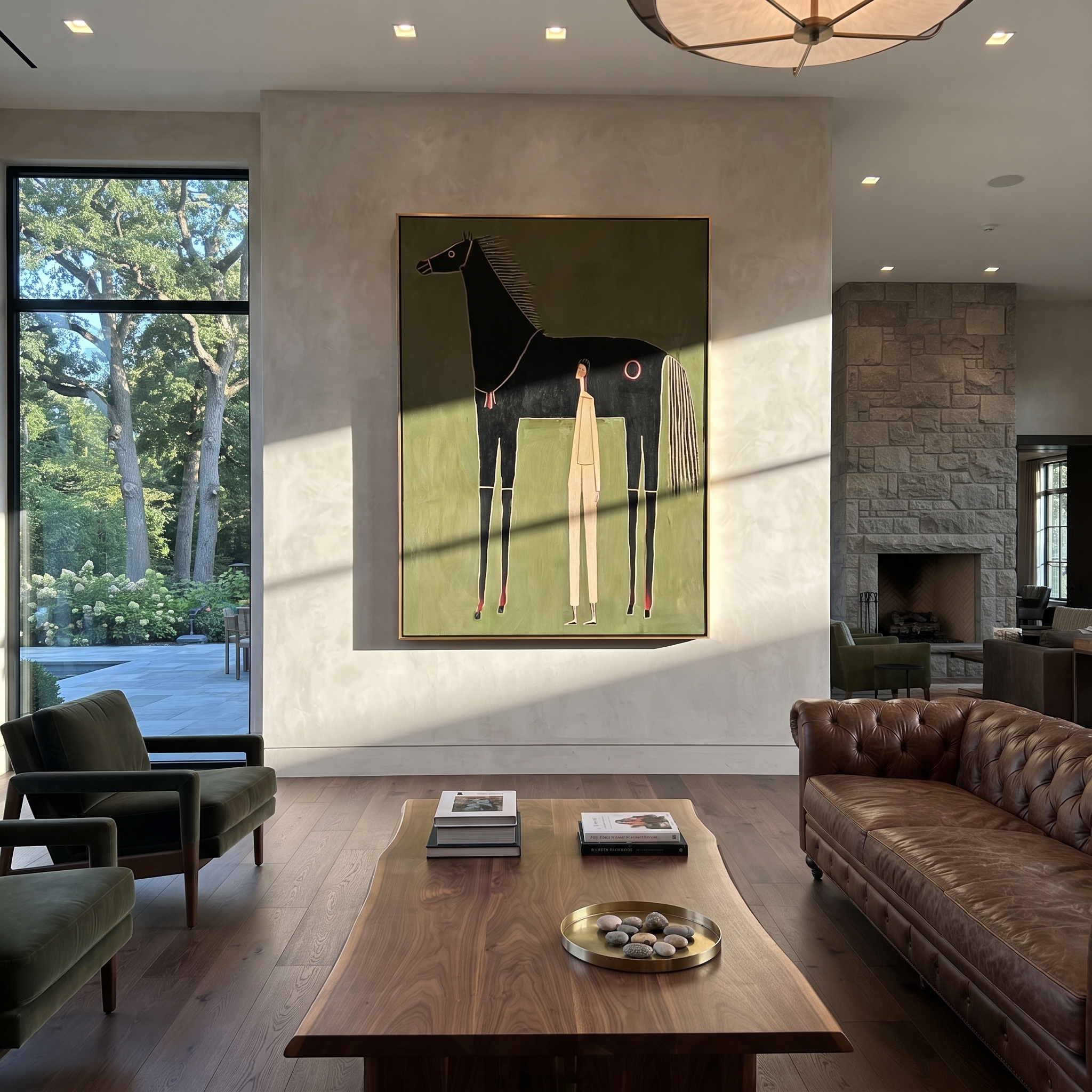 Quiet Handler Meets Midnight presented as a colorful interior focal point
