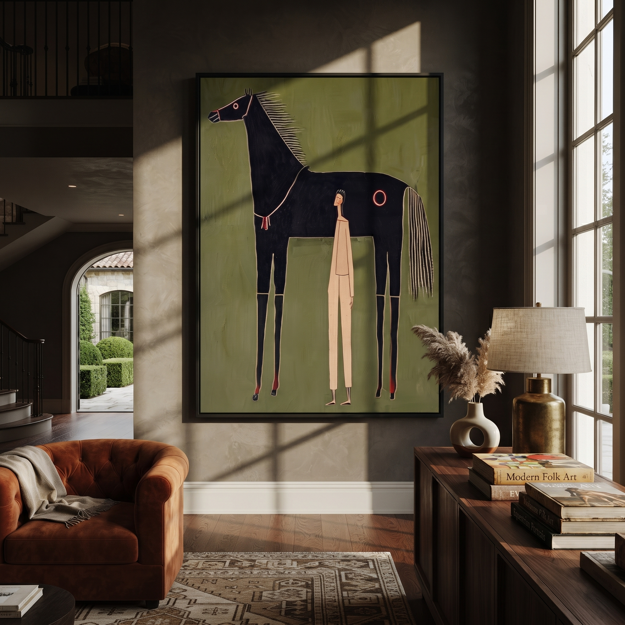 Quiet Handler Meets Midnight styled with wood, linen, and modern decor