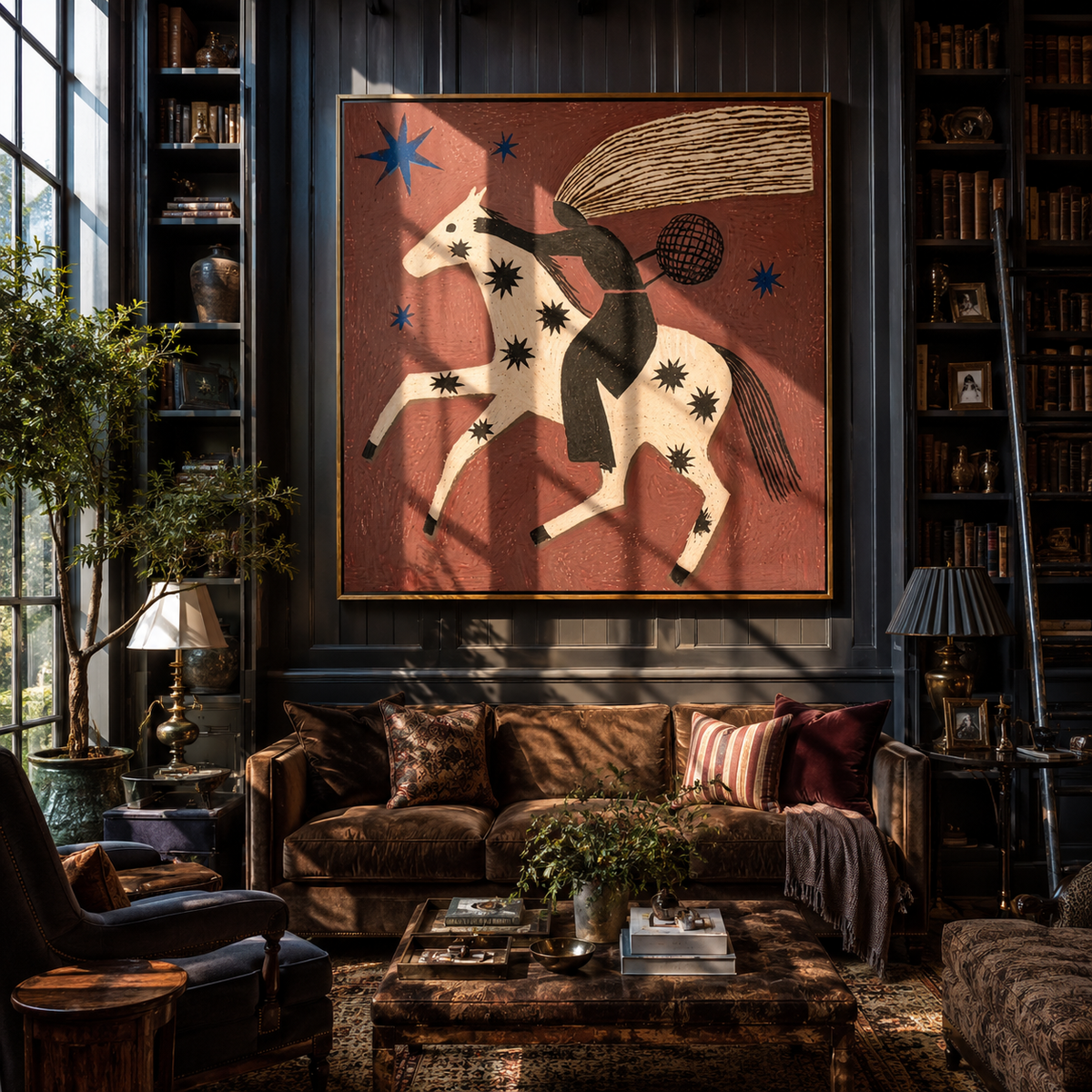 Black Rider Flies Stars displayed in a layered residential setting