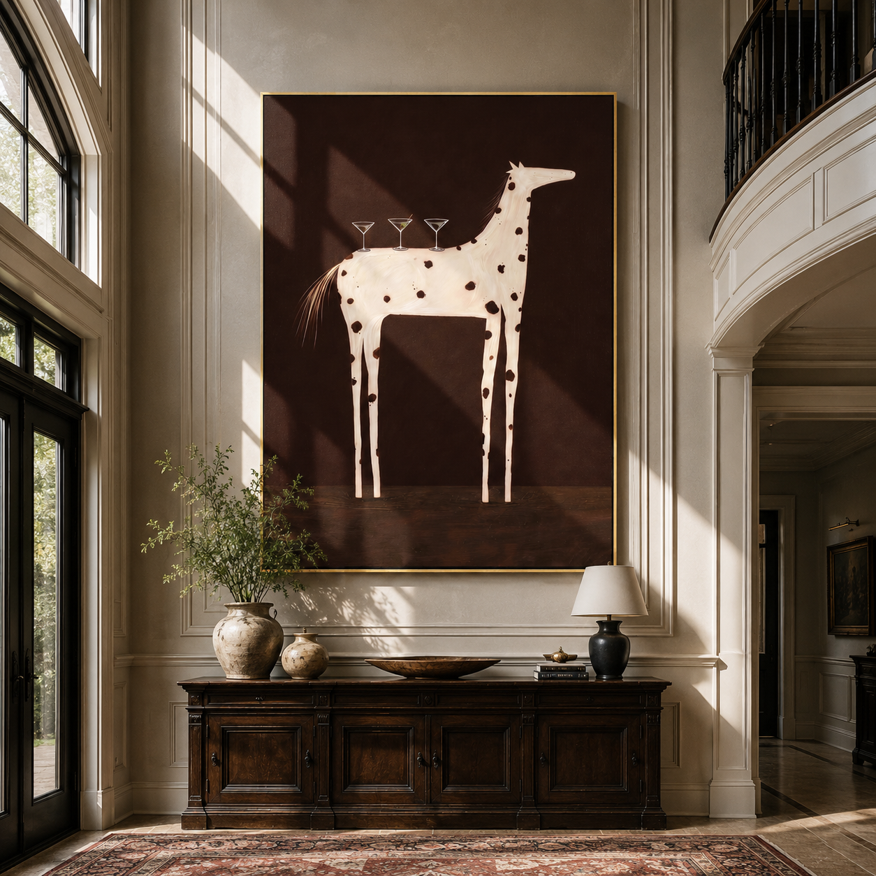 Three Glasses Crown Spots presented as a colorful interior focal point