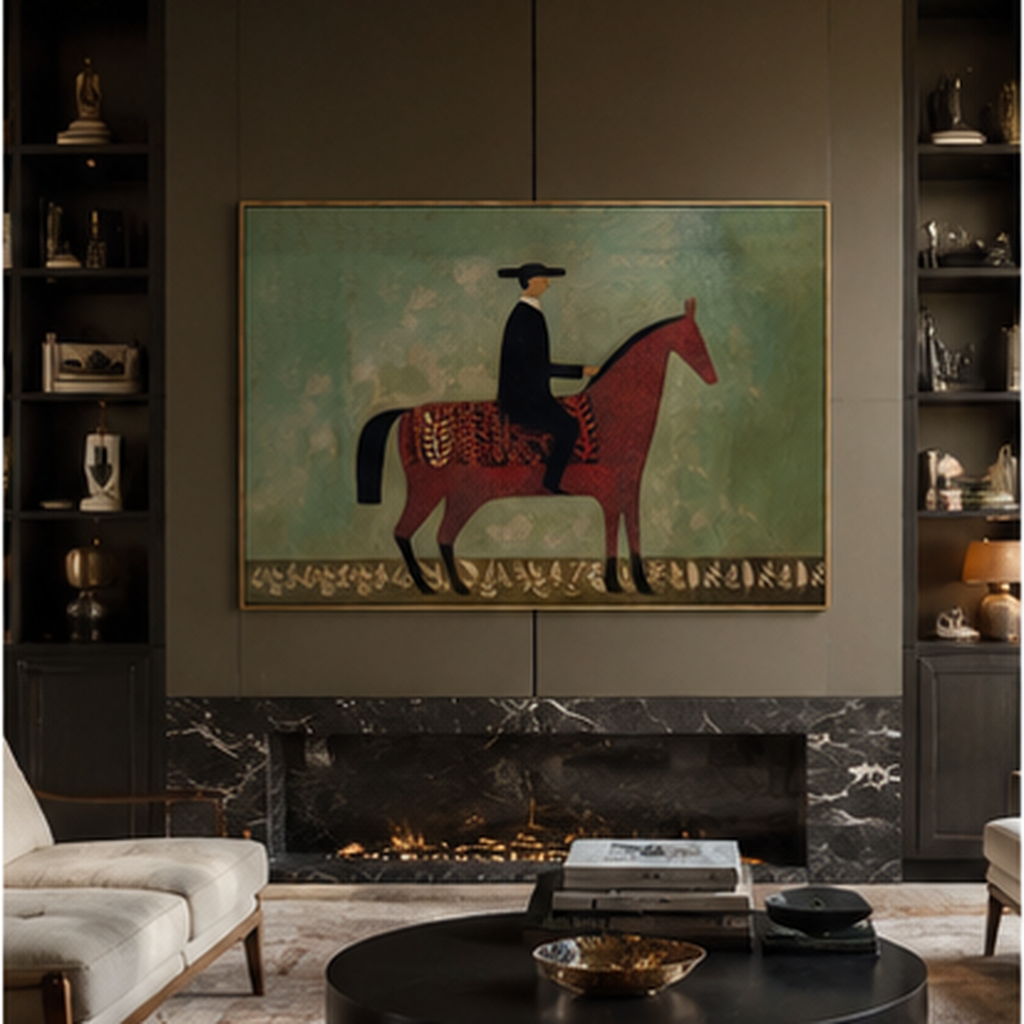 Black Hat Rides Sage styled with wood, linen, and modern decor