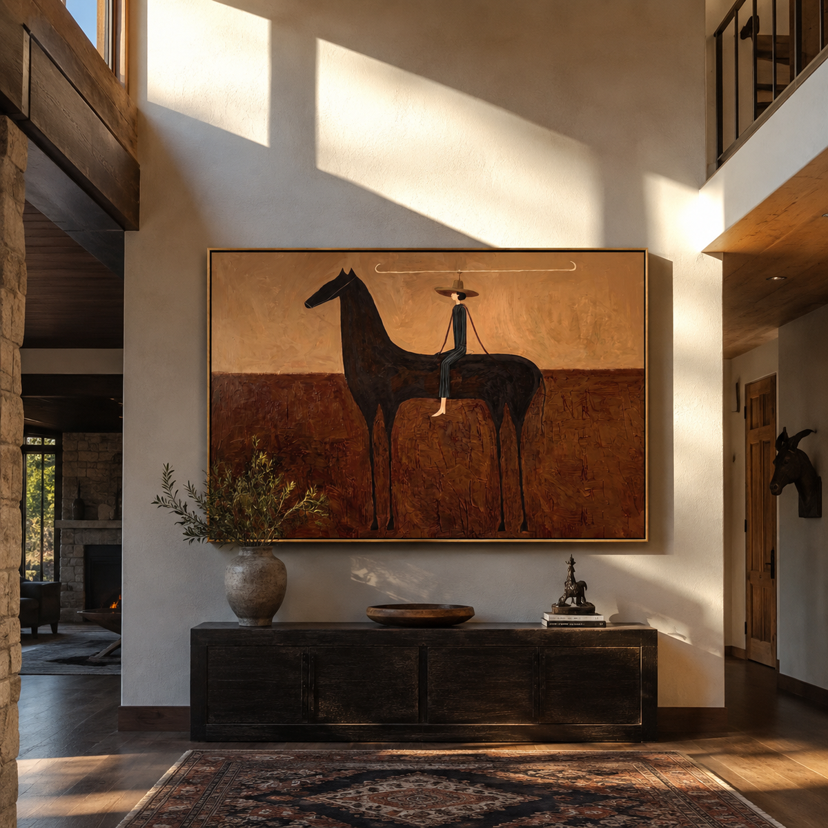 Long Reins Join Companions styled with warm modern furnishings