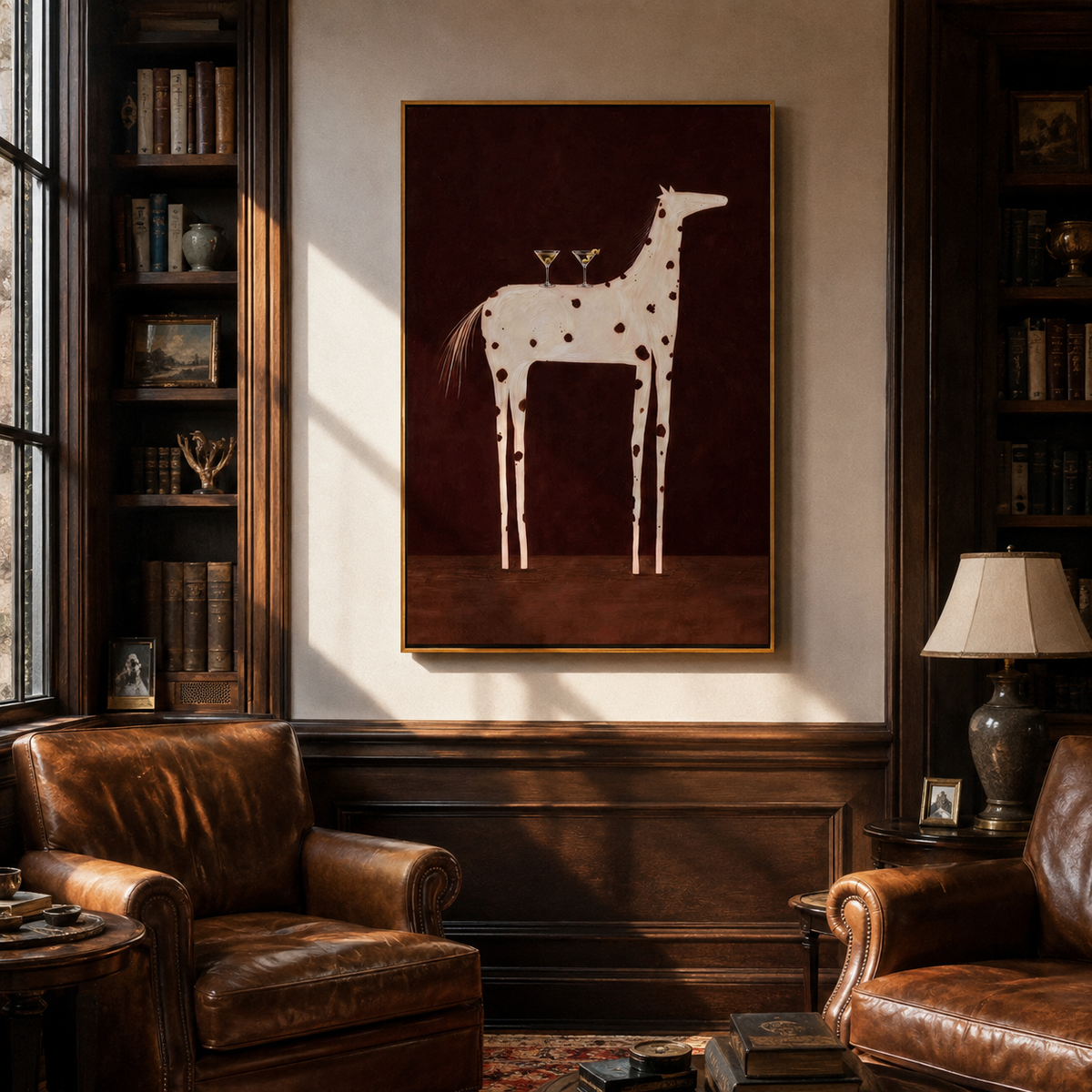 Three Glasses Crown Ivory displayed in a layered residential setting