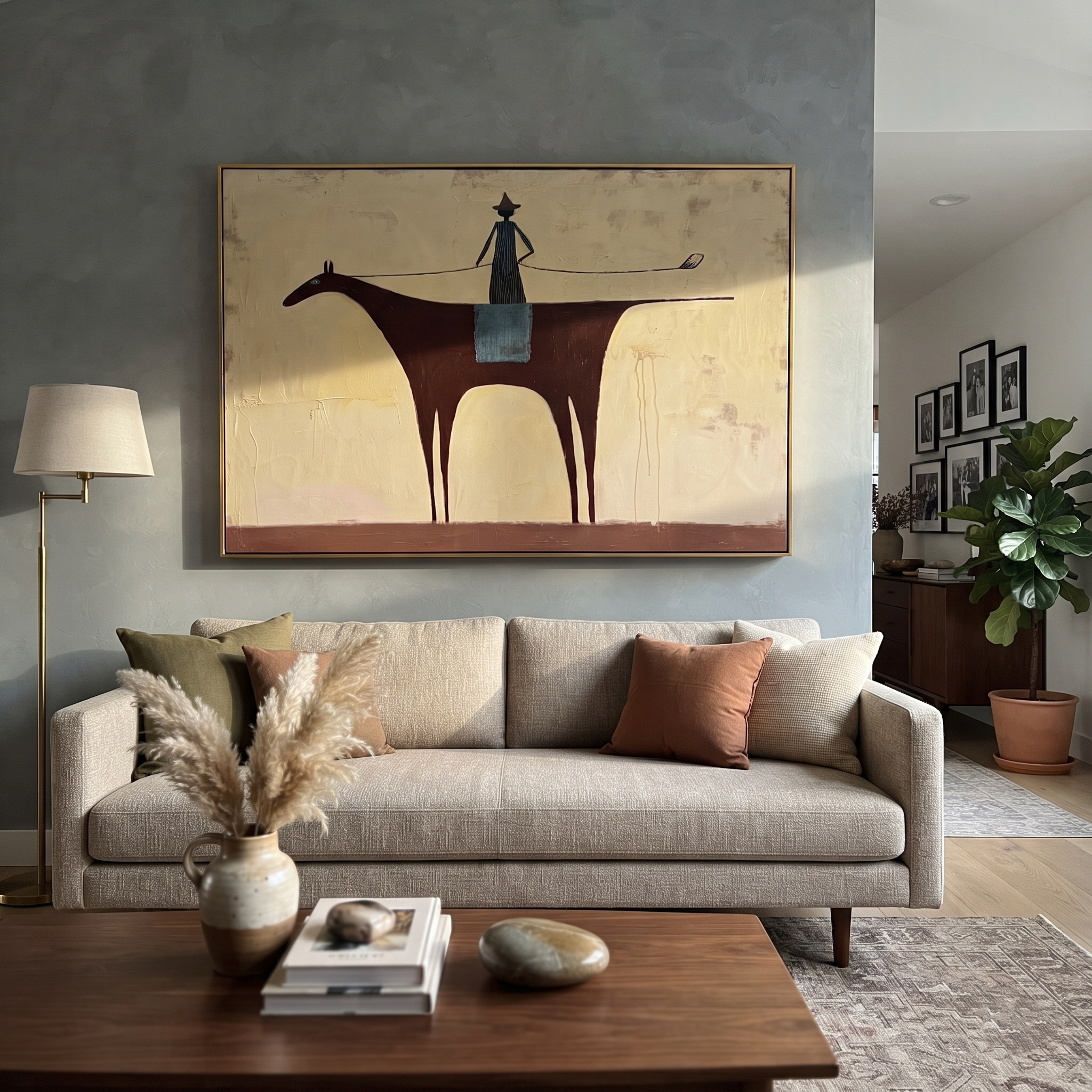 Long Rein Crosses Ivory styled with warm modern furnishings