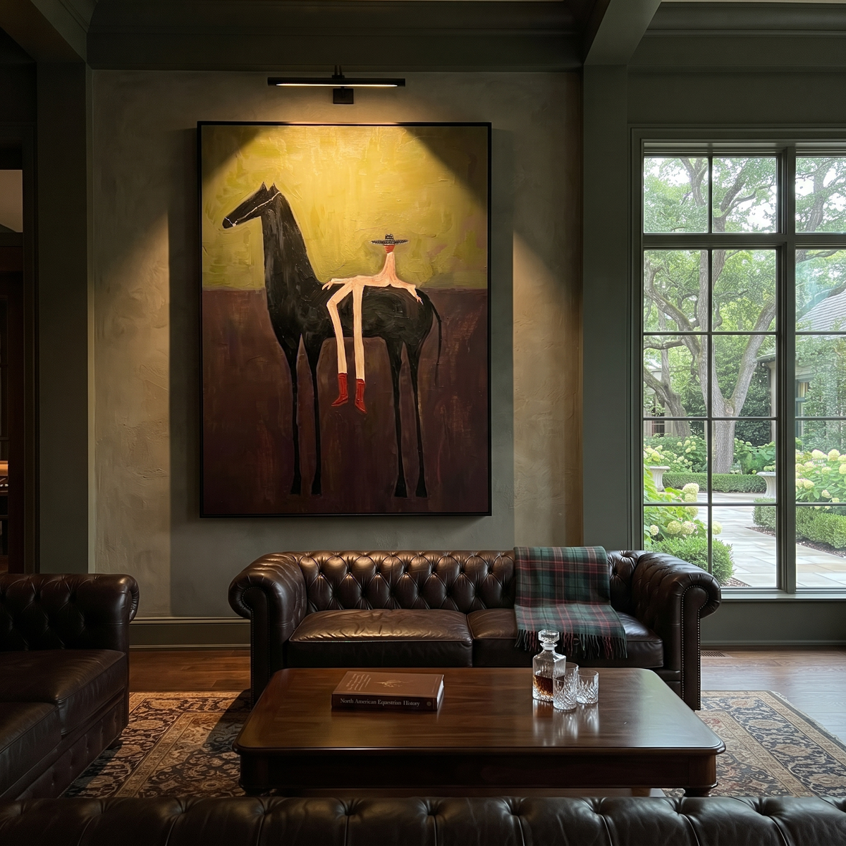 Red Boots Rest Black styled with warm modern furnishings