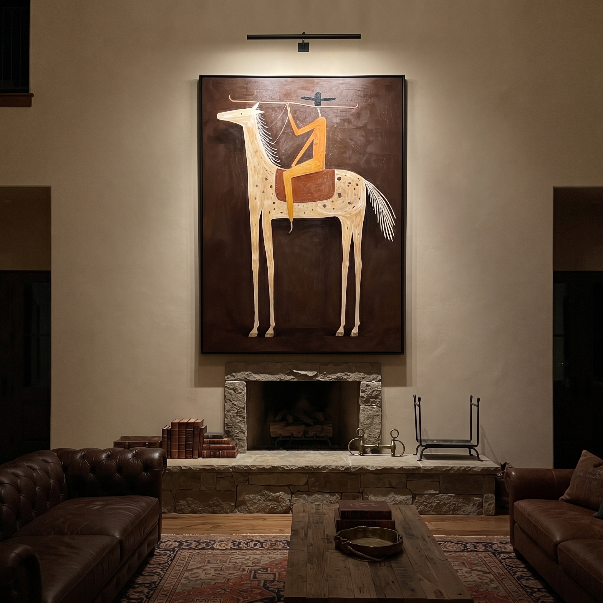 Long Rein Frames Ivory displayed in a layered residential setting