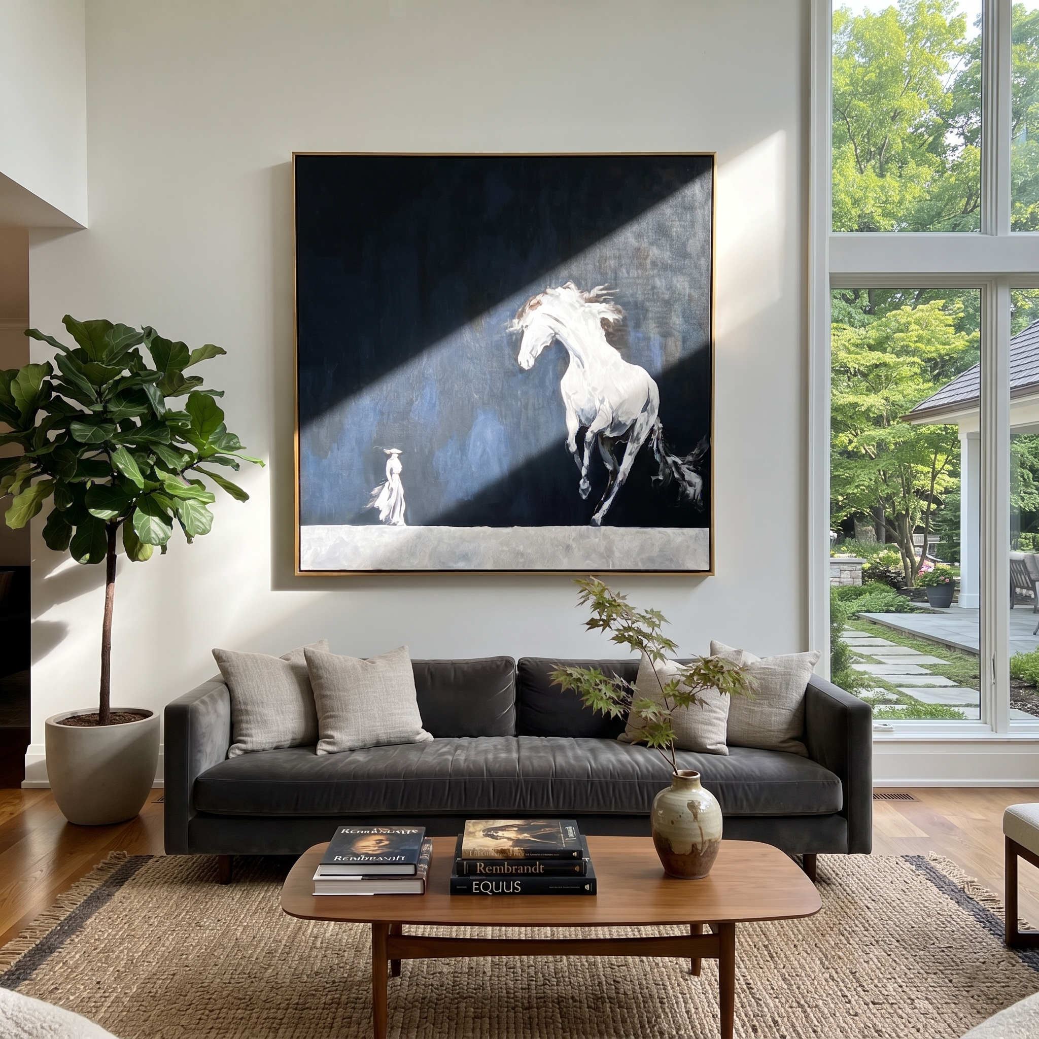 White Horse Rises Night styled with warm modern furnishings