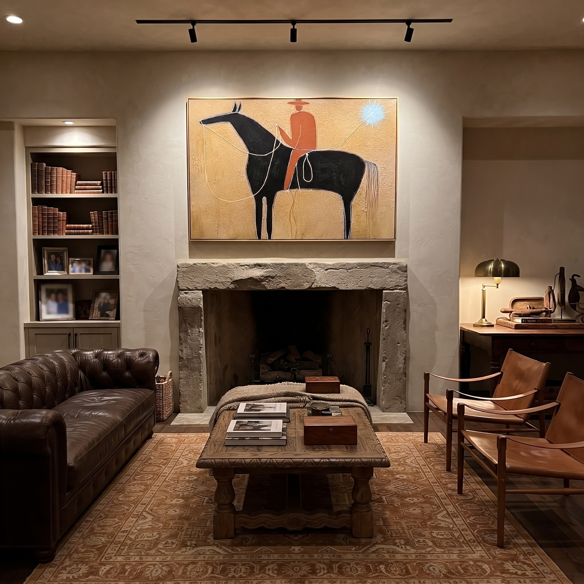 Blue Star Pulls Rein displayed in a layered residential setting