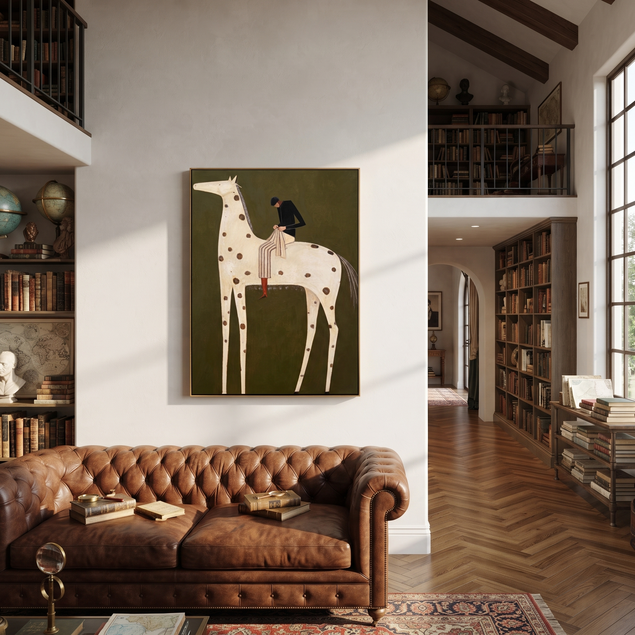 Brown Spots Carry Black presented as a colorful interior focal point