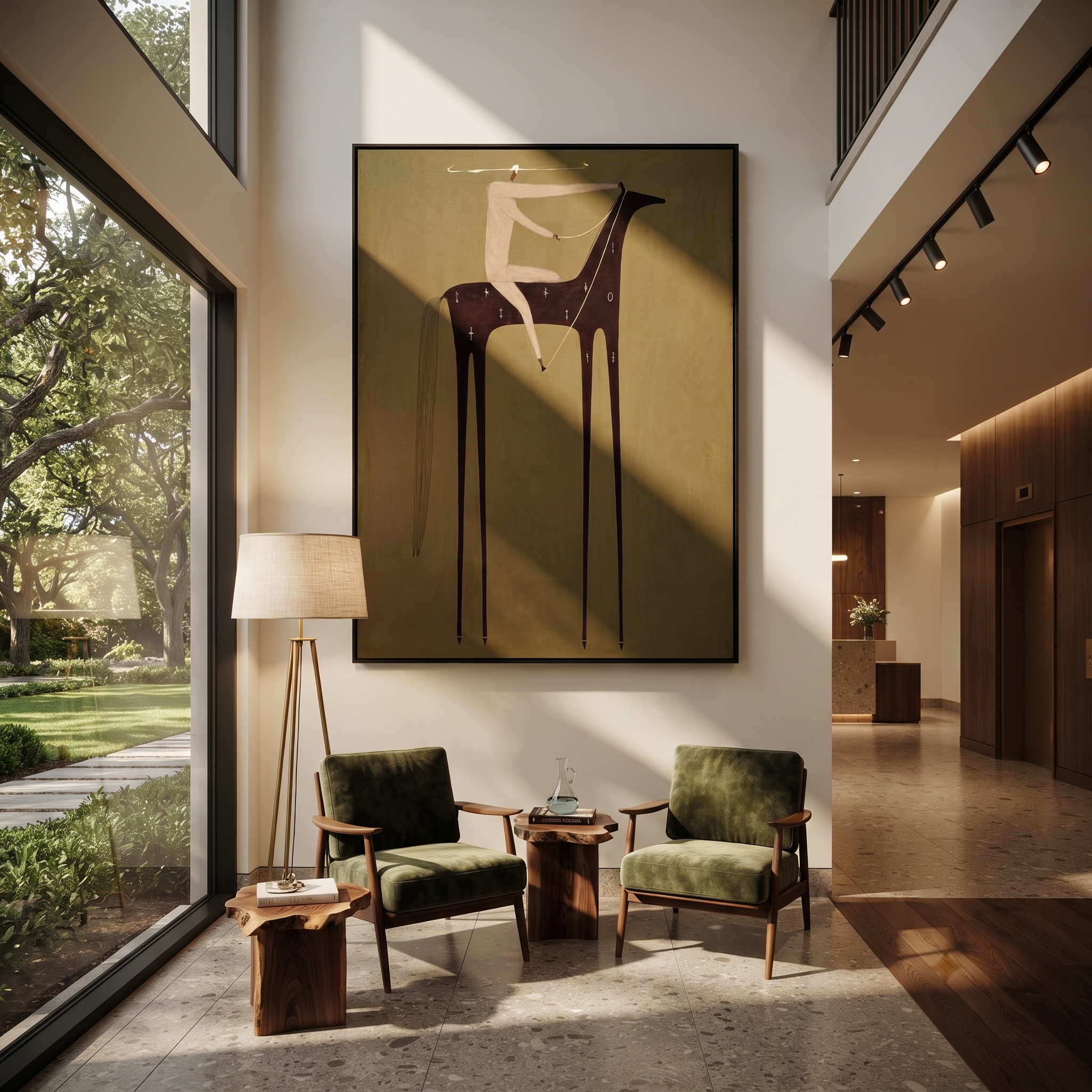Pale Acrobat Balances Midnight displayed in a collected contemporary interior