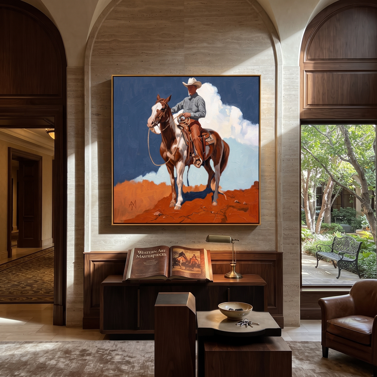 Clouds Gather Behind Saddle presented as a colorful interior focal point