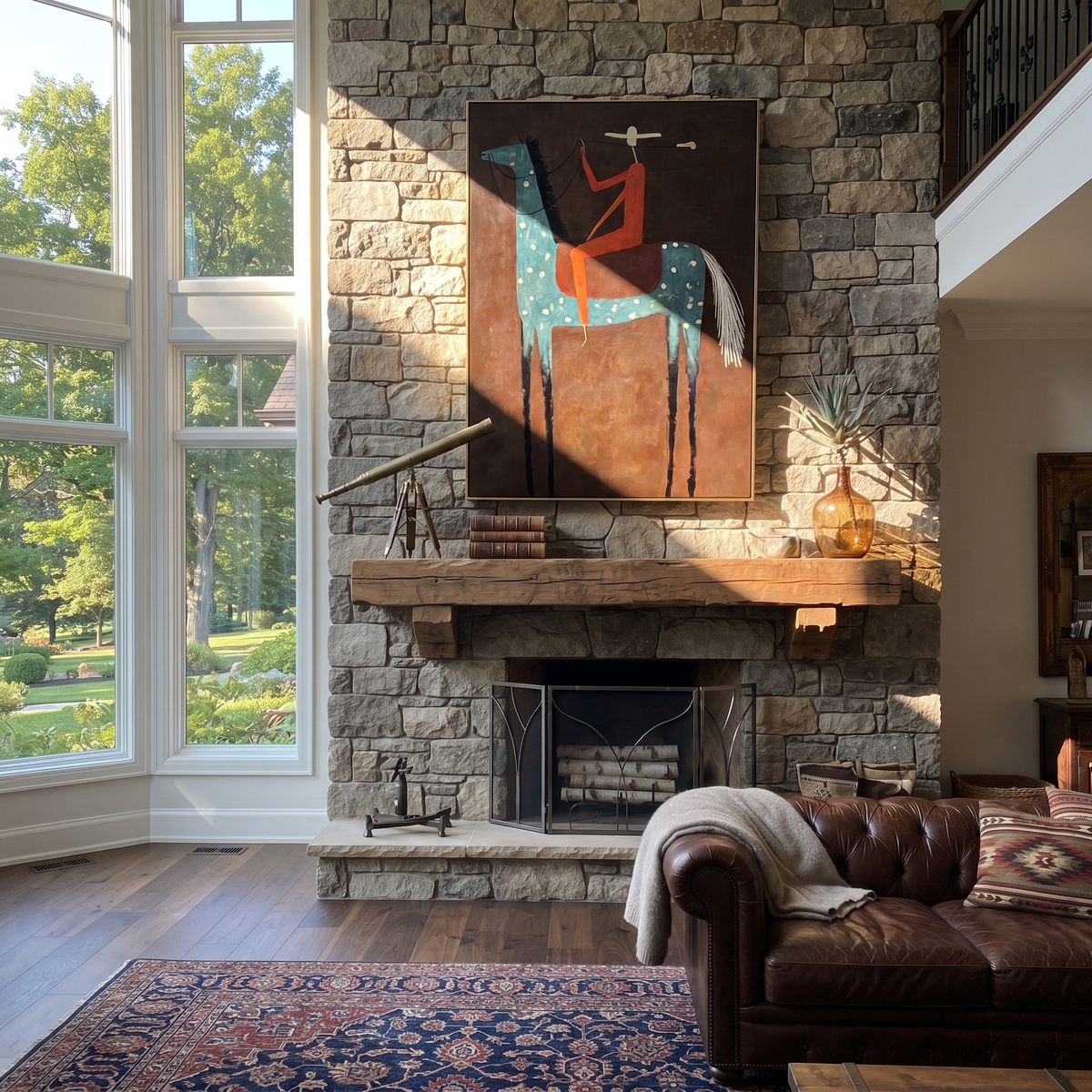 Red Rider Towers Umber presented as a colorful interior focal point