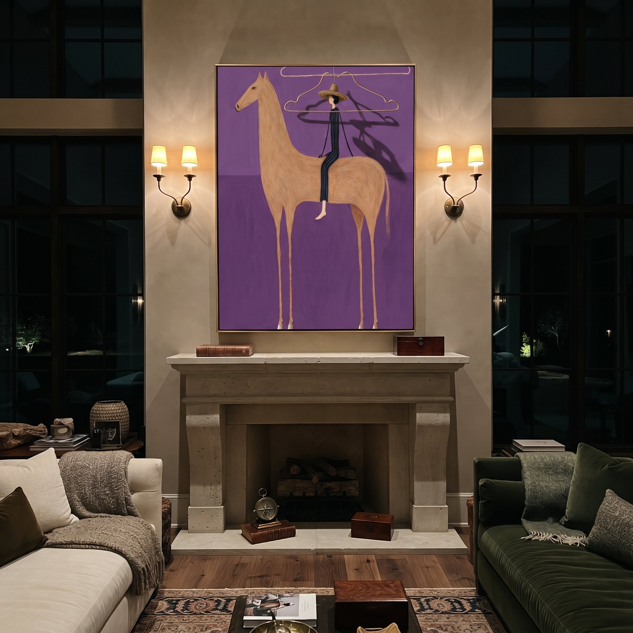 Wire Halo Frames Rider styled with warm modern furnishings