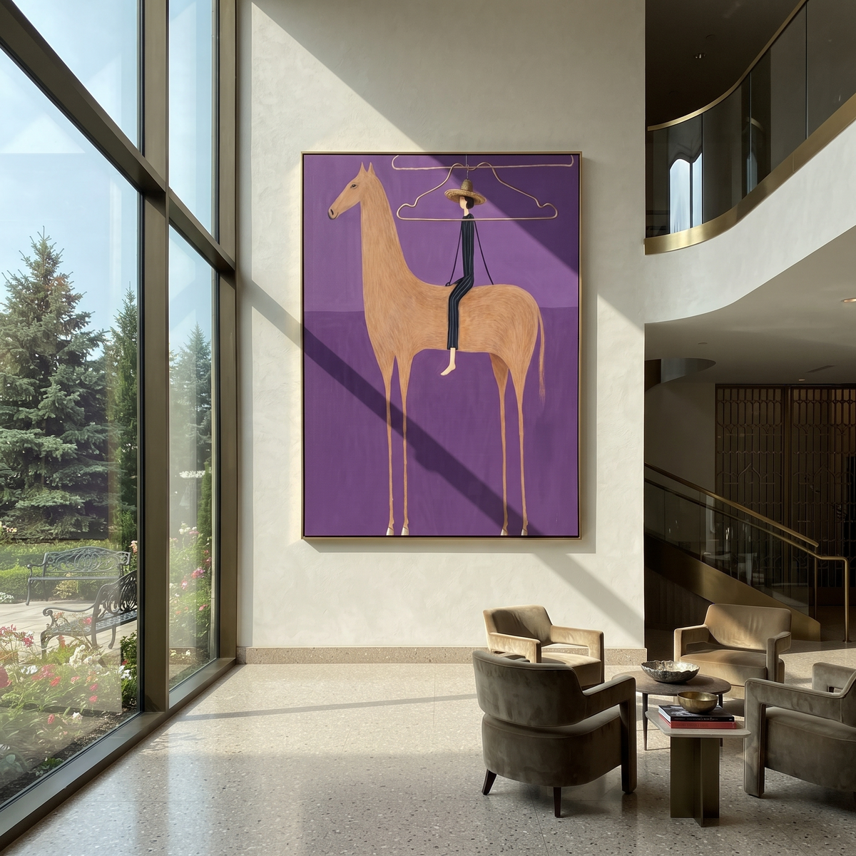 Wire Halo Frames Rider presented as a colorful interior focal point