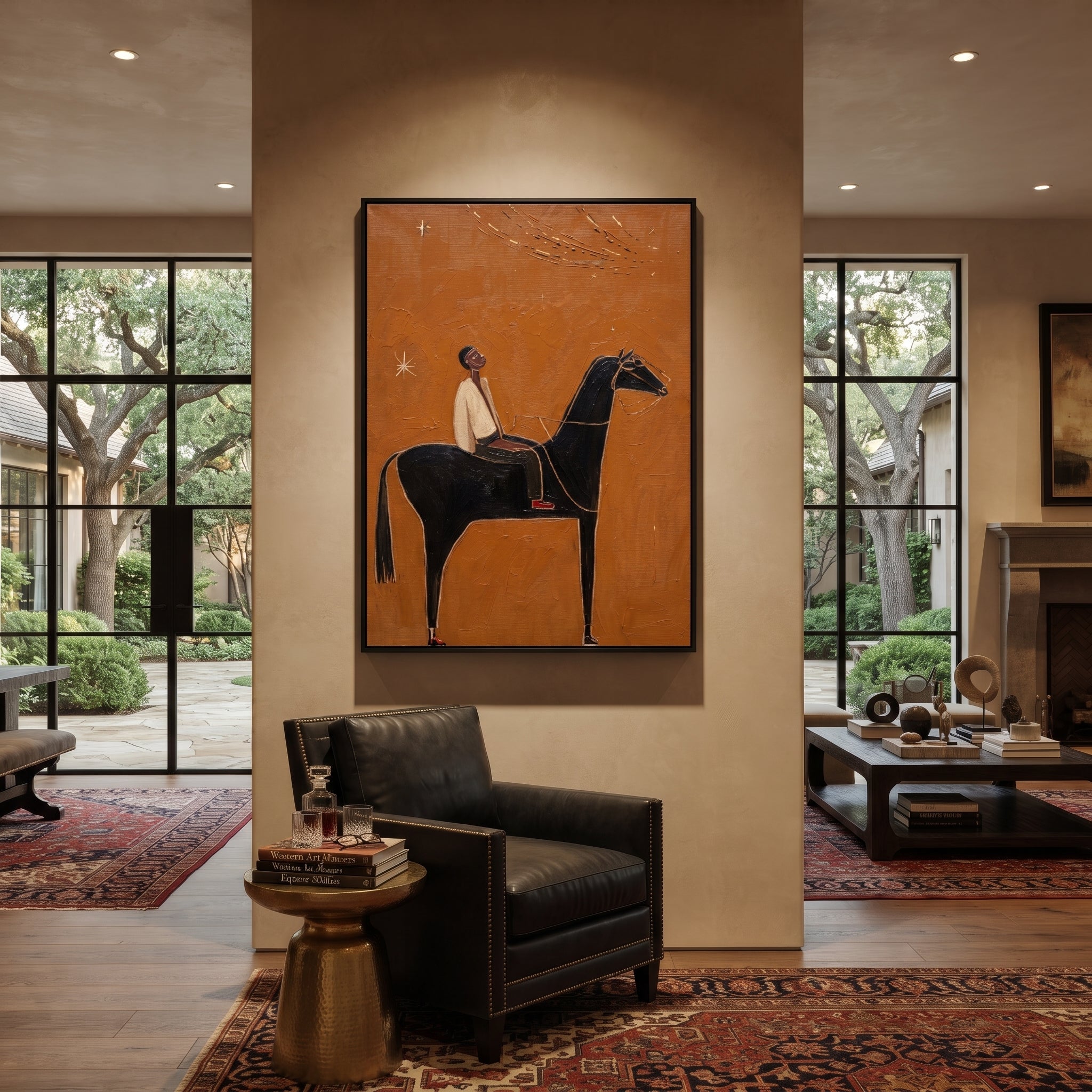 Ivory Rider Watches Comet presented as a colorful interior focal point