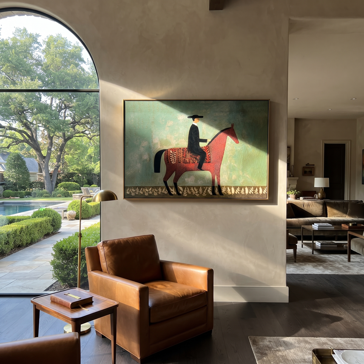 Red Horse Crosses Mint styled with warm modern furnishings