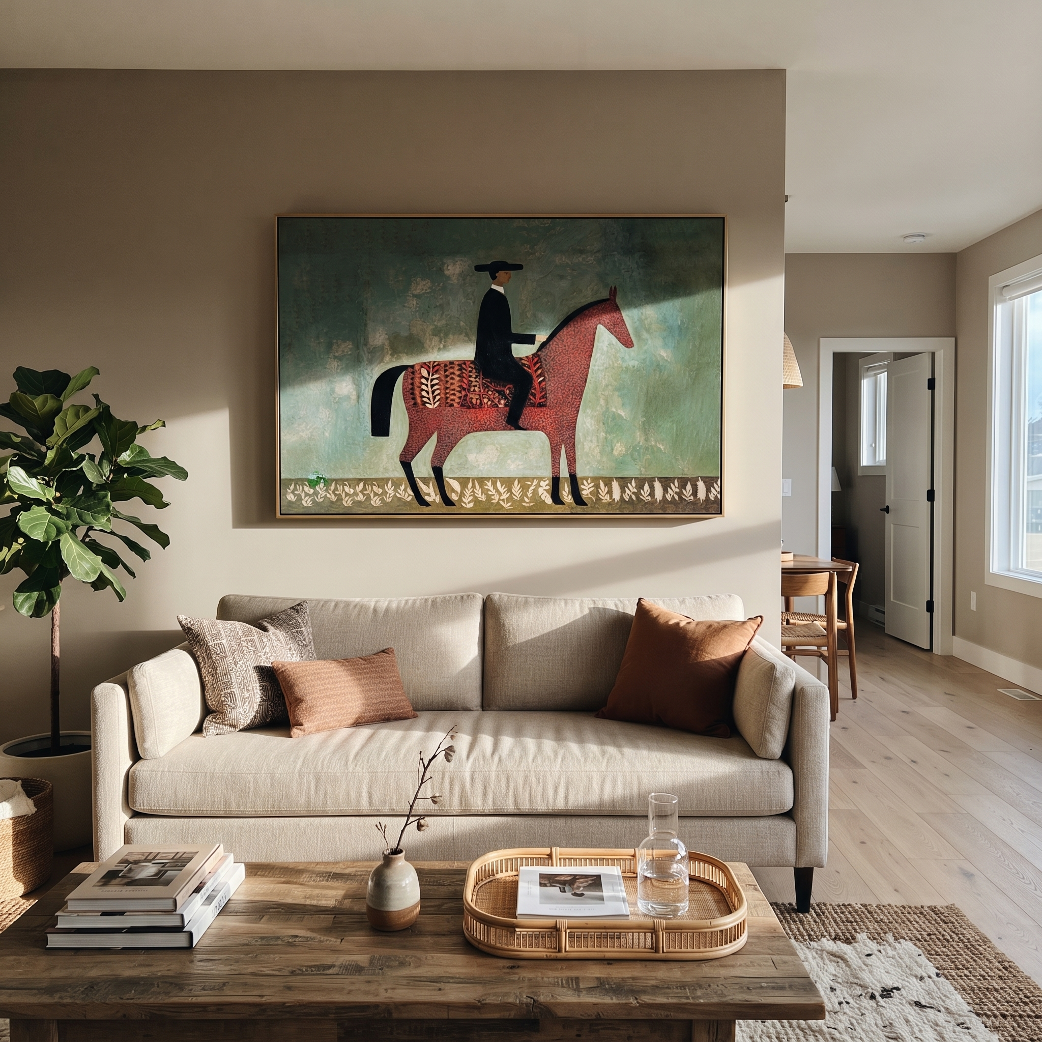 Red Horse Crosses Mint presented as a colorful interior focal point