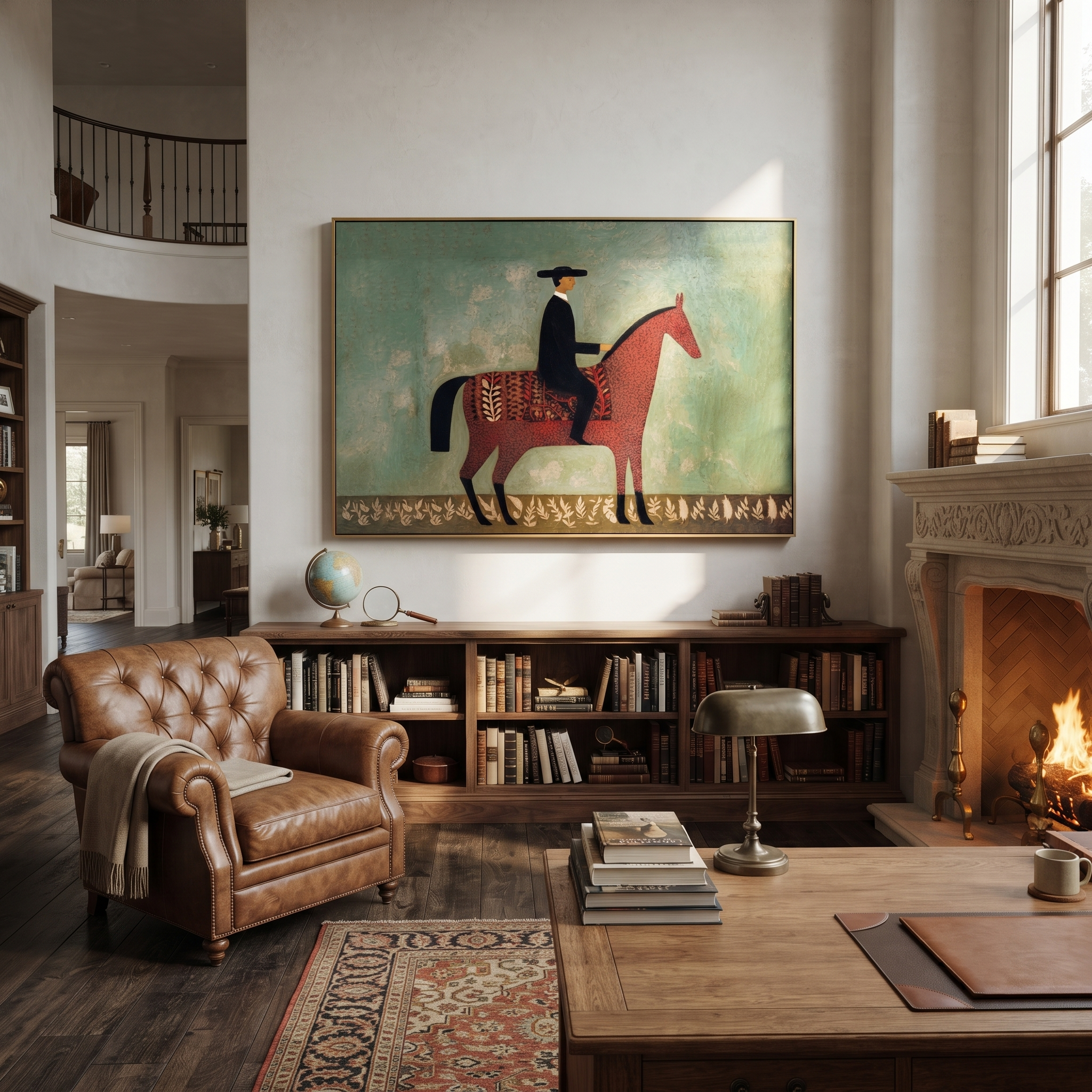 Red Horse Crosses Mint displayed in a layered residential setting